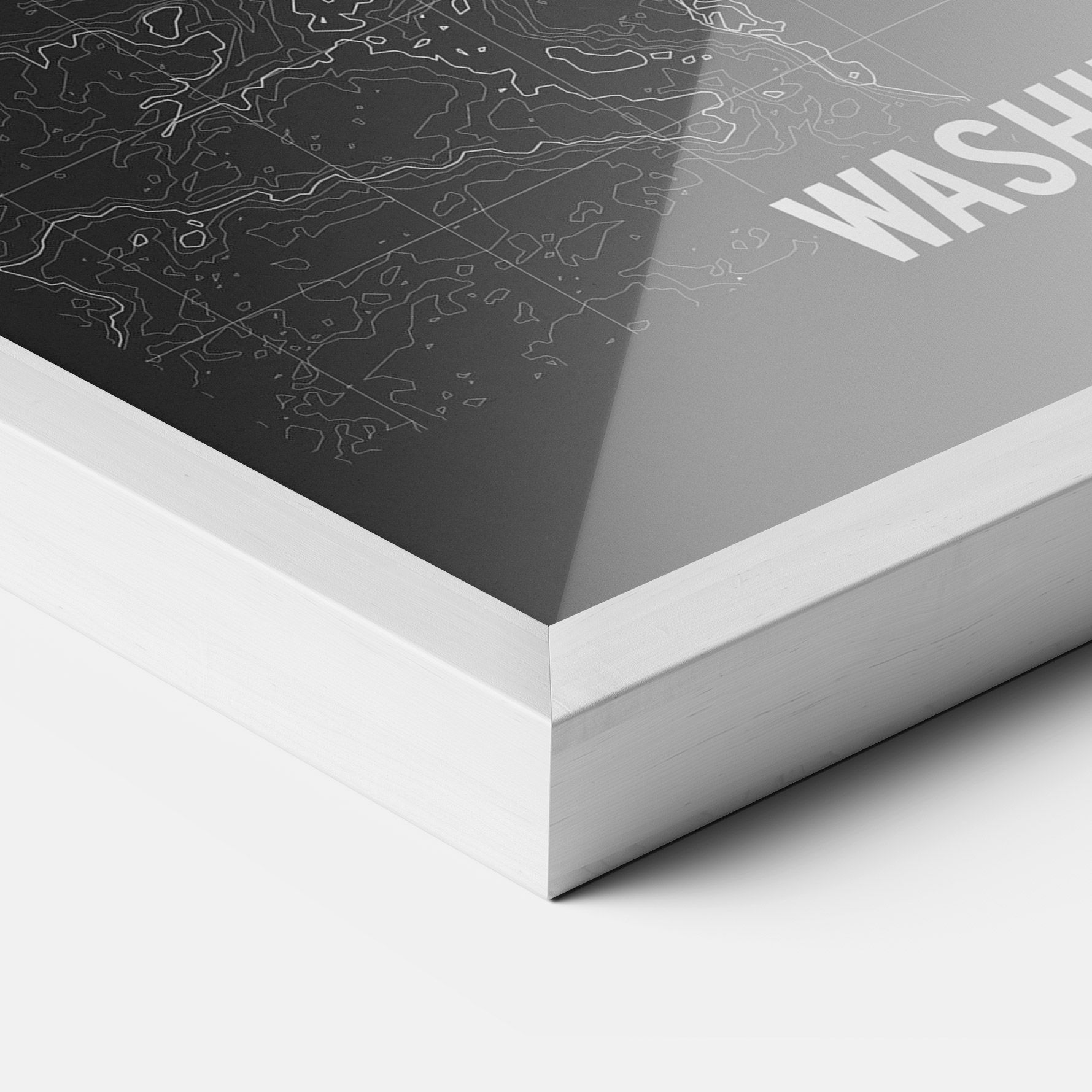 Washington Grey Map mockup 3