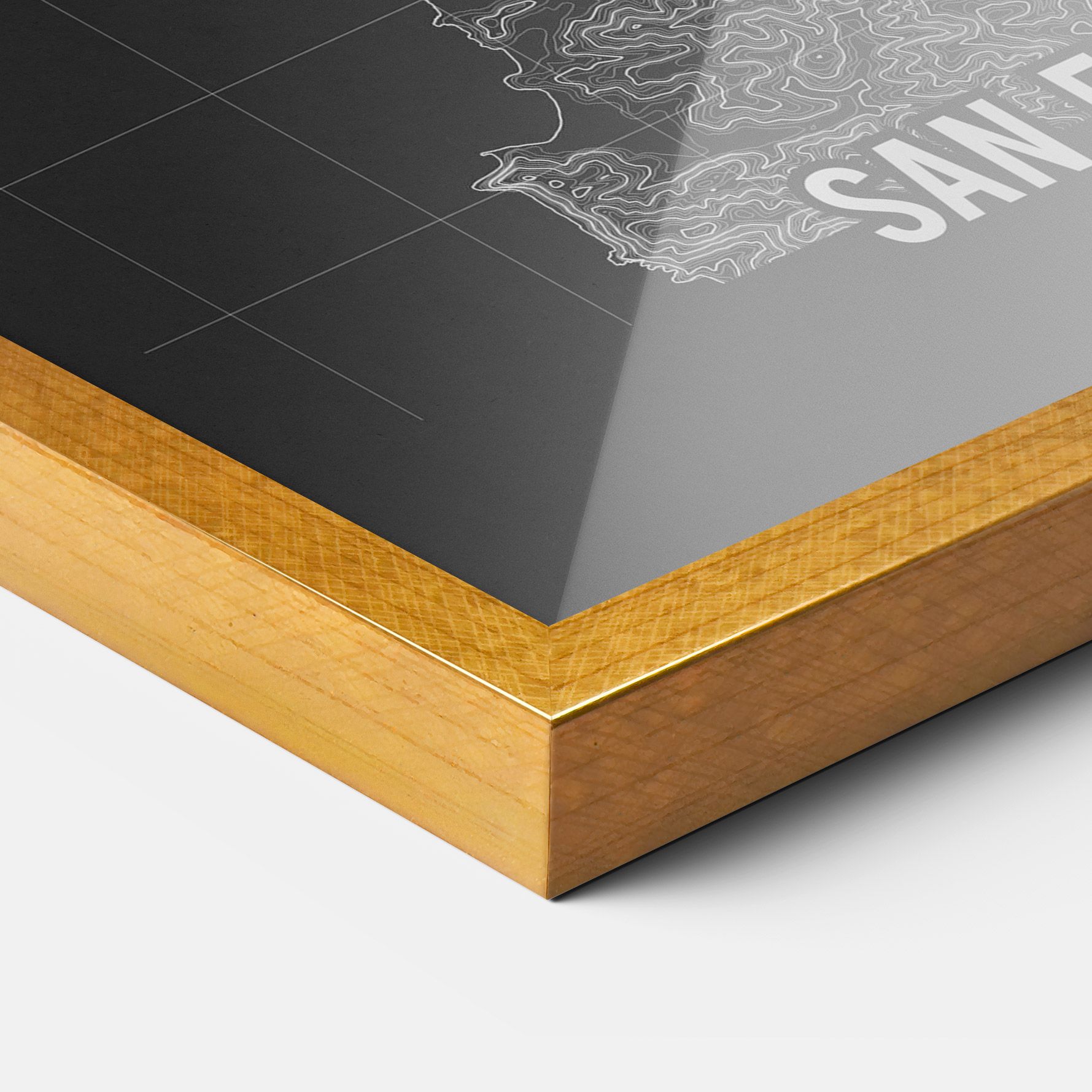 San Francisco Grey Map mockup 3