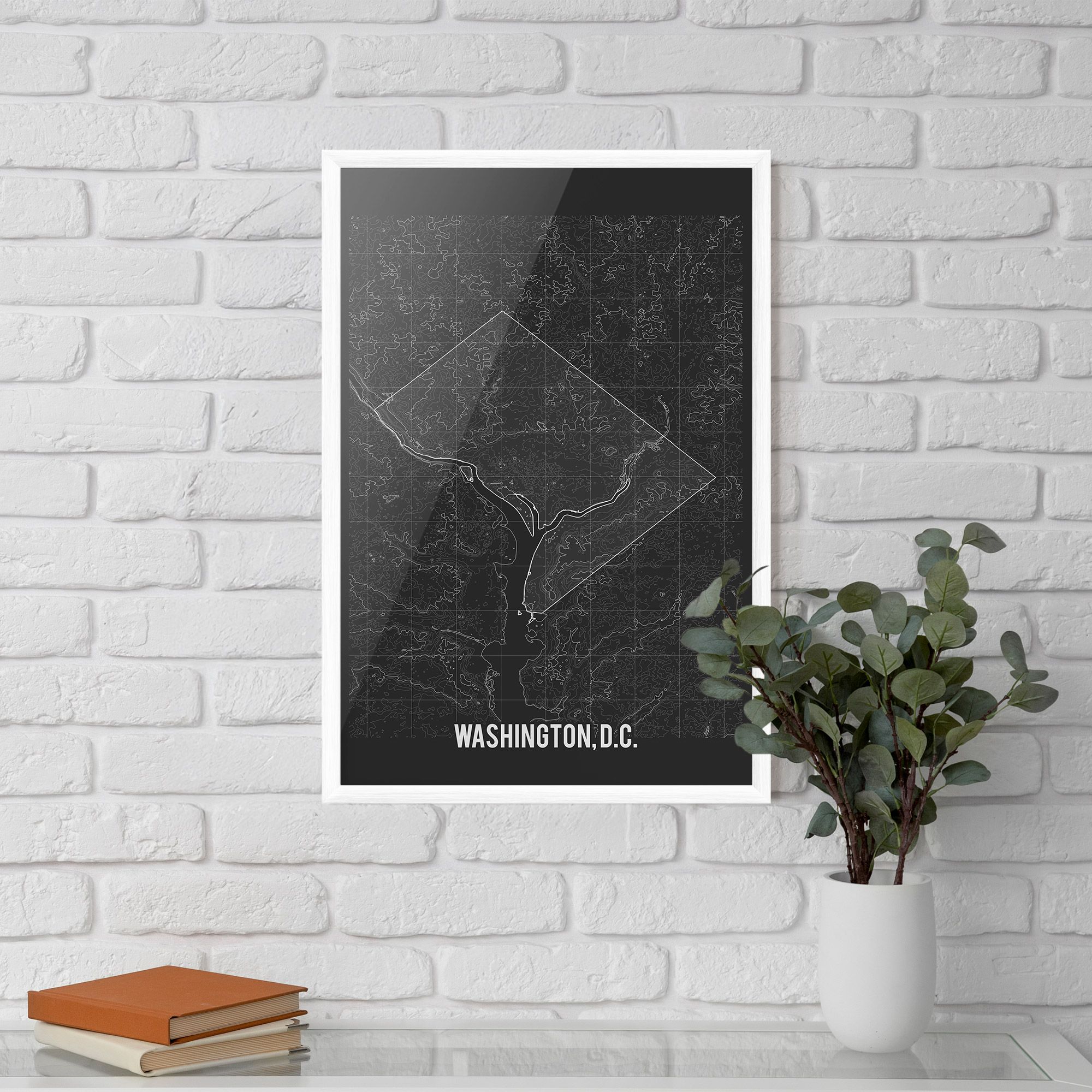 Washington Grey Map mockup 5
