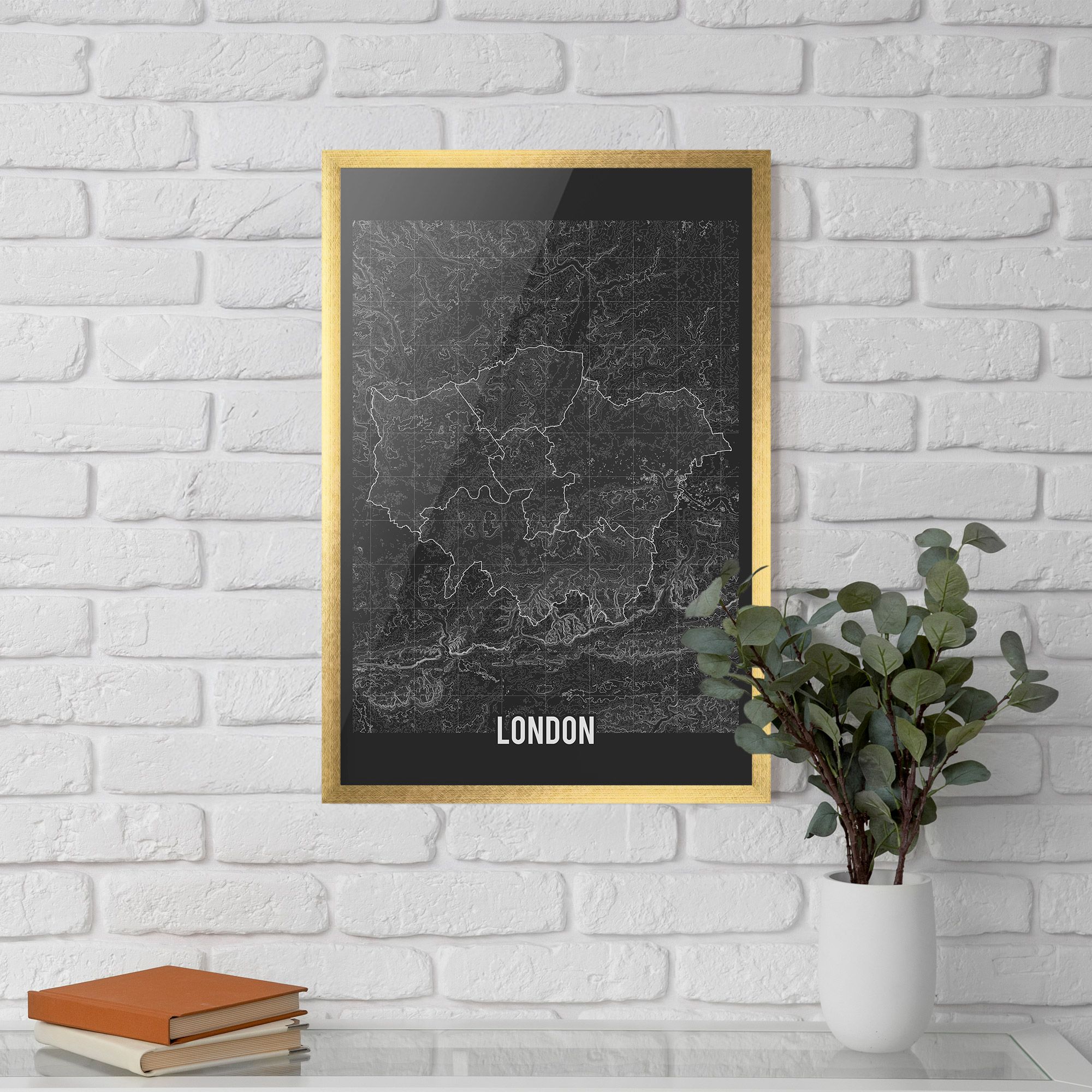 London Grey Map mockup 5