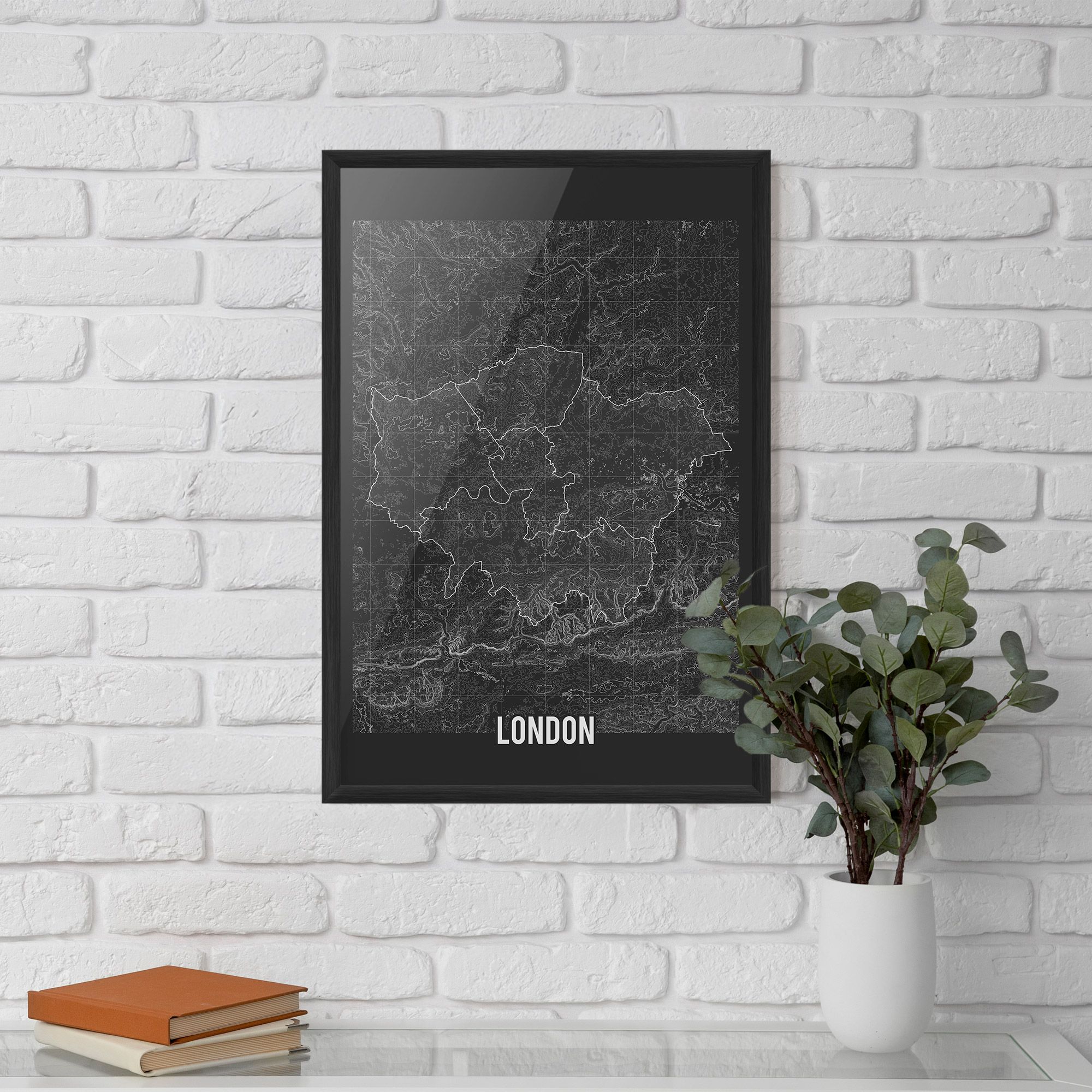 London Grey Map mockup 5