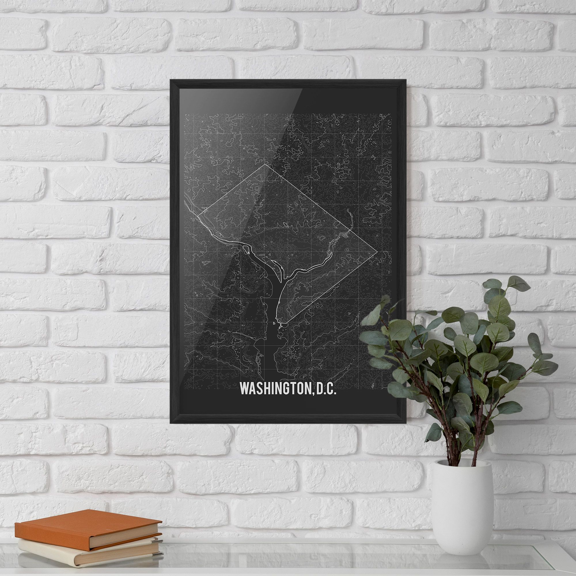 Washington Grey Map mockup 5