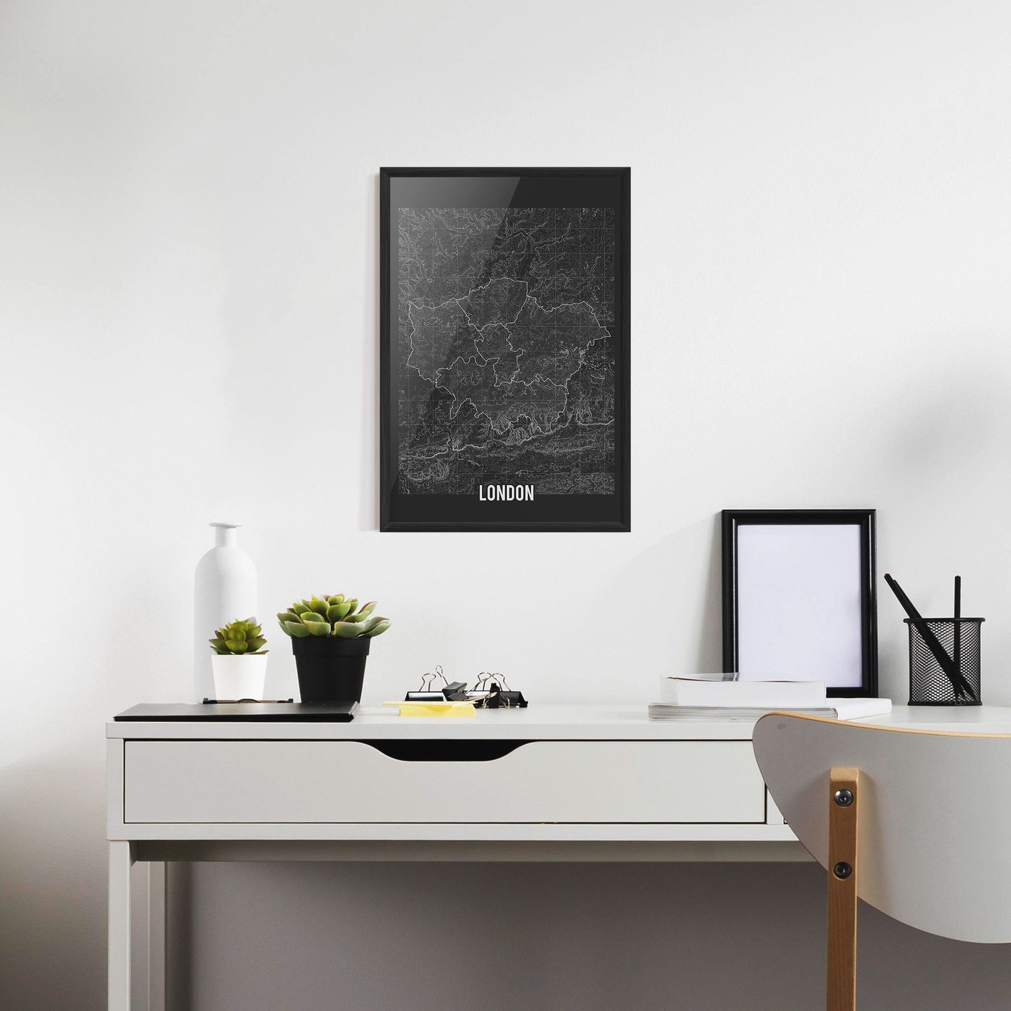 London Grey Map mockup 7