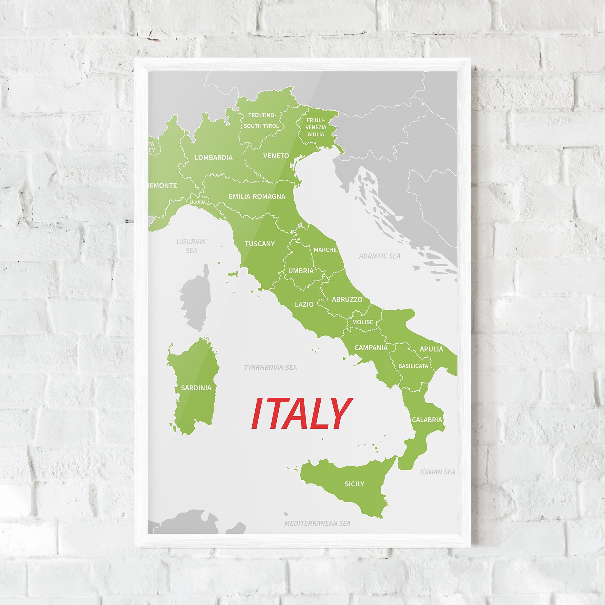 Italy Green Map mockup 0
