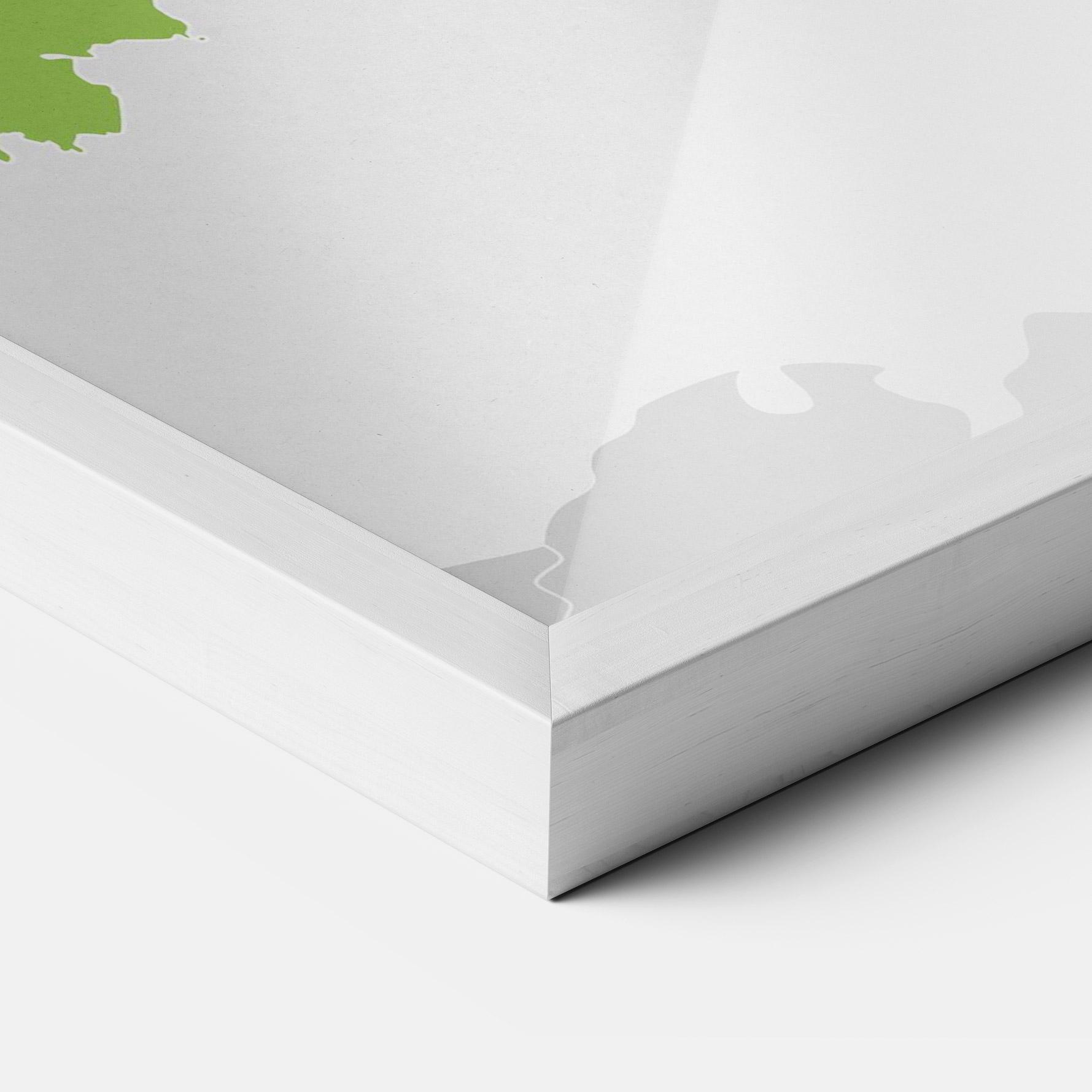 Gerahmte Poster Italy Green Map mockup 3