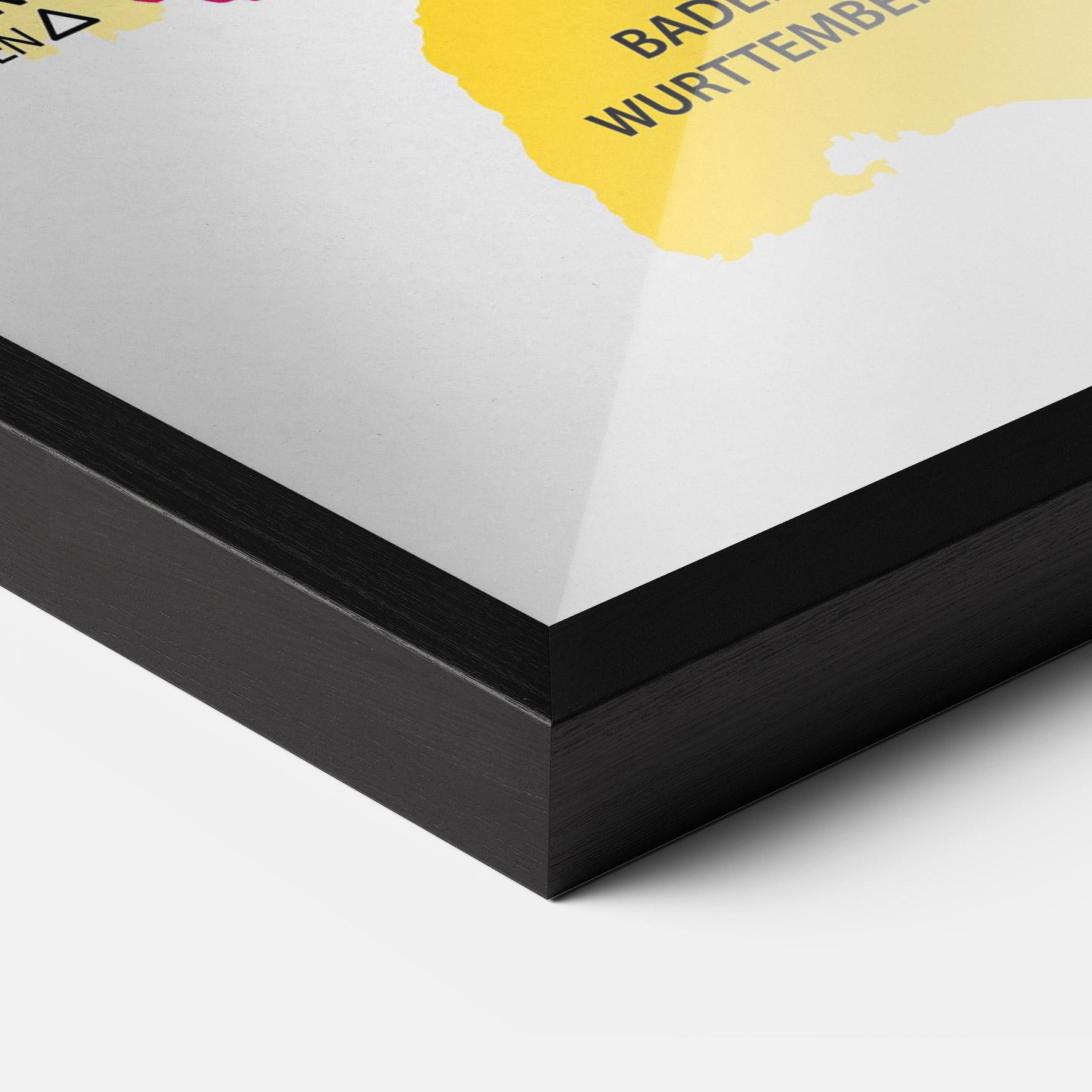 Gerahmte Poster Germany Color Map mockup 3