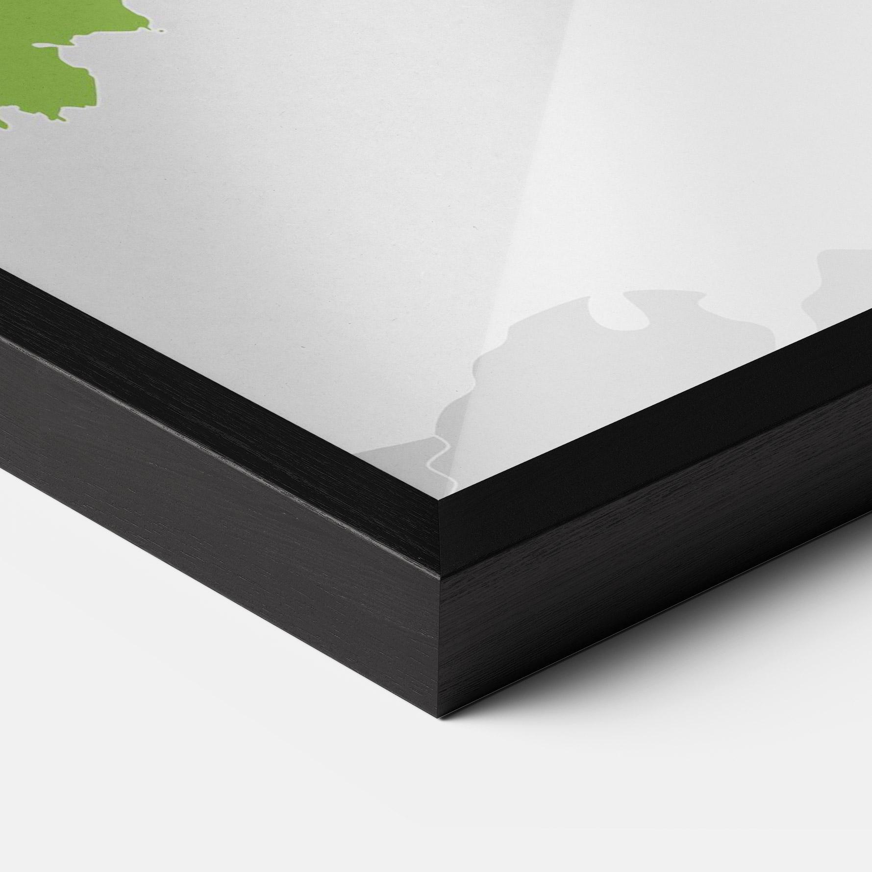 Gerahmte Poster Italy Green Map mockup 3