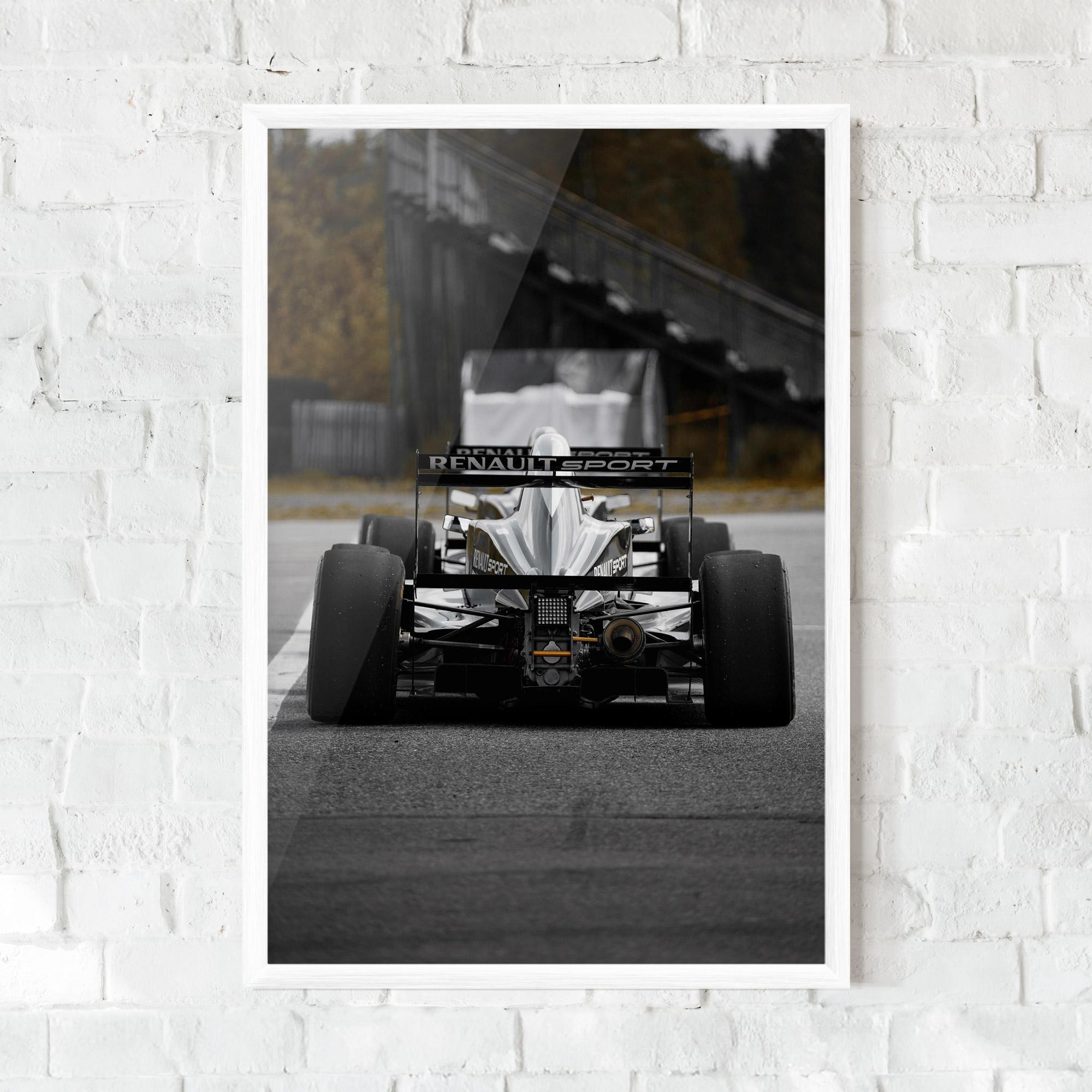 Gerahmte Poster Grey F1 Car mockup 0