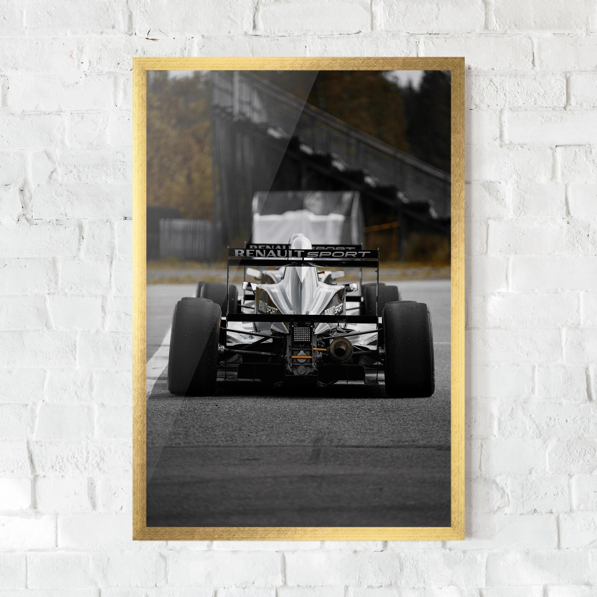 Gerahmte Poster Grey F1 Car mockup 0