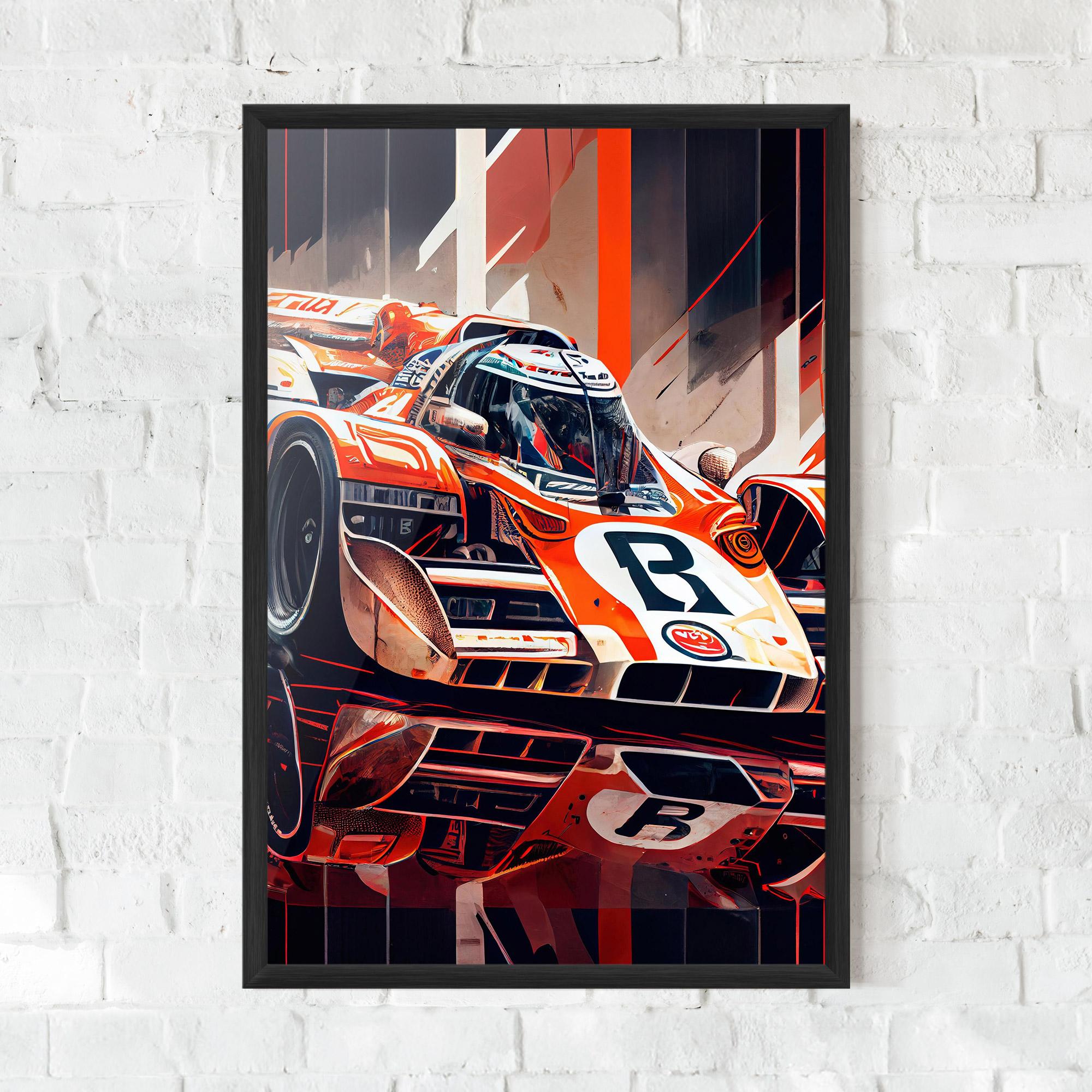 Gerahmte Poster Red White F1 mockup 0
