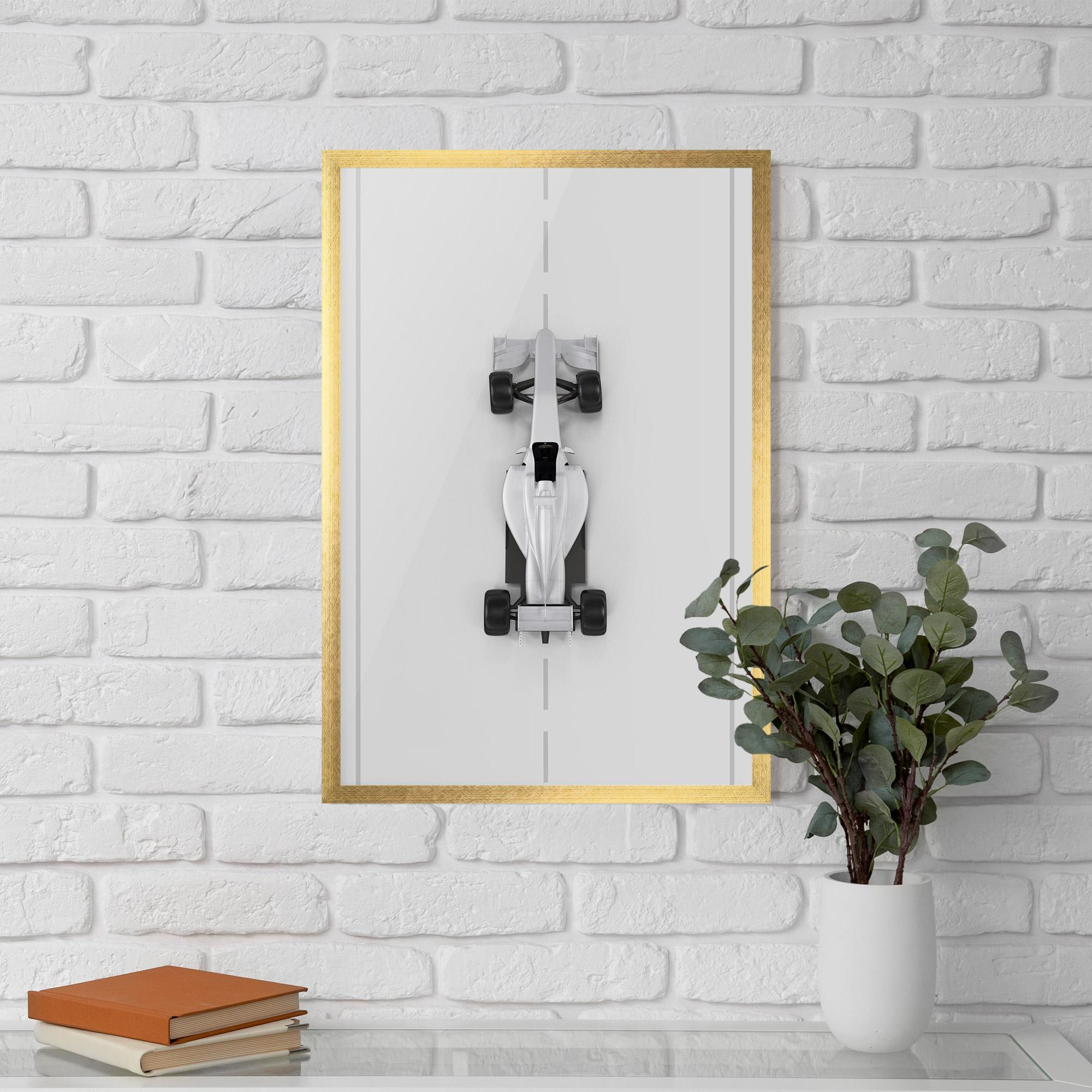 Gerahmte Poster White Formula 1 mockup 5