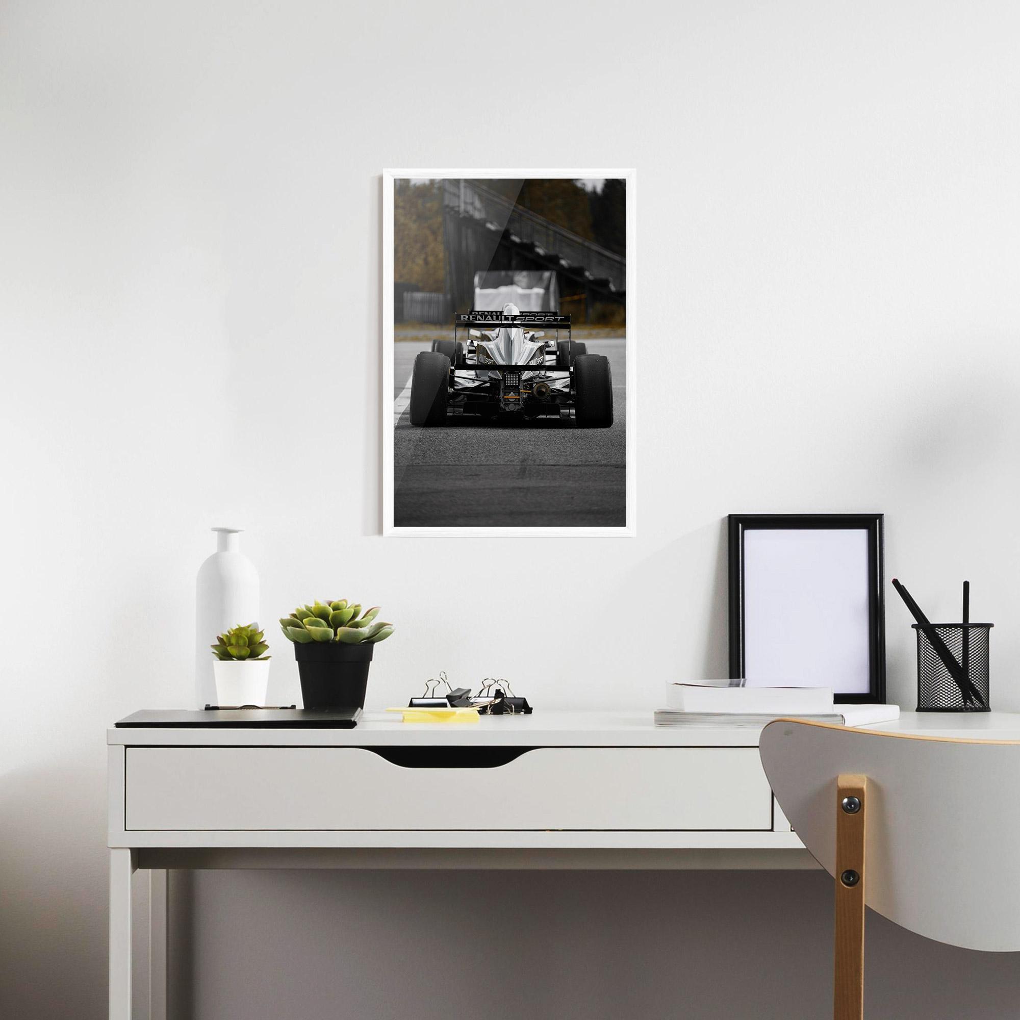 Gerahmte Poster Grey F1 Car mockup 7