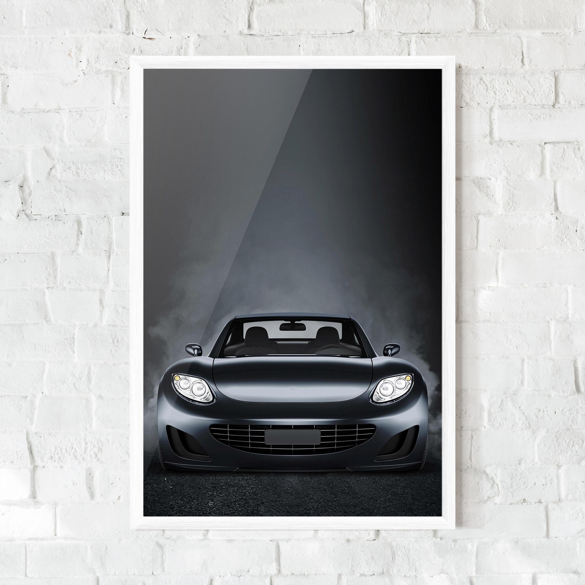 Gerahmte Poster Black Front Car mockup 0