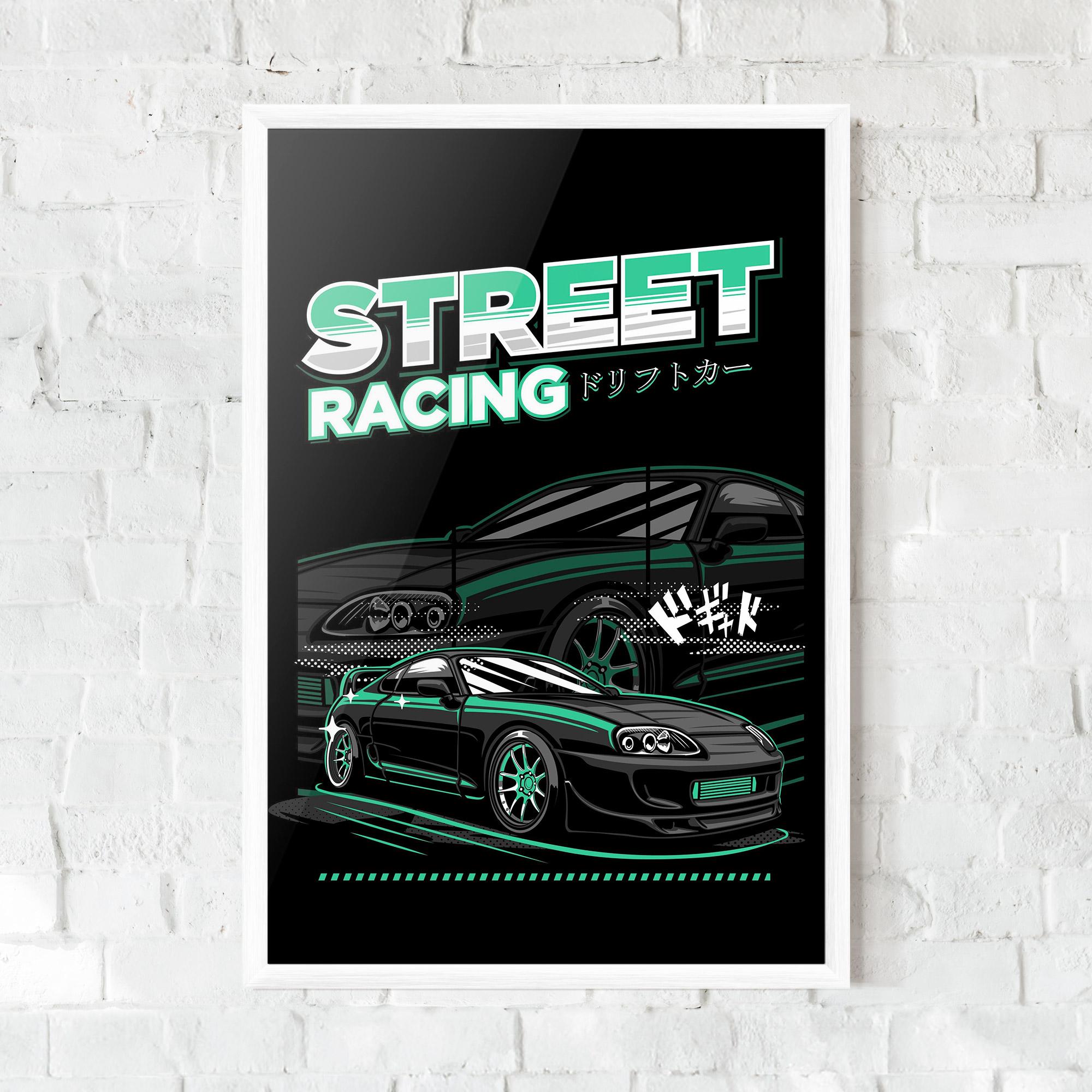 Gerahmte Poster Street Racing mockup 0
