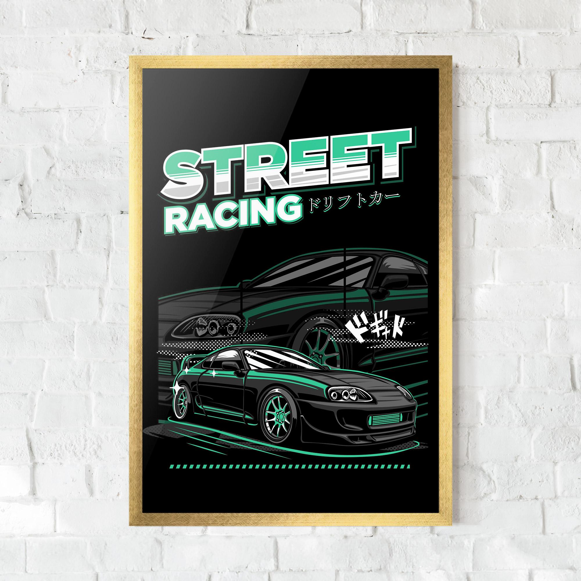 Gerahmte Poster Street Racing mockup 0