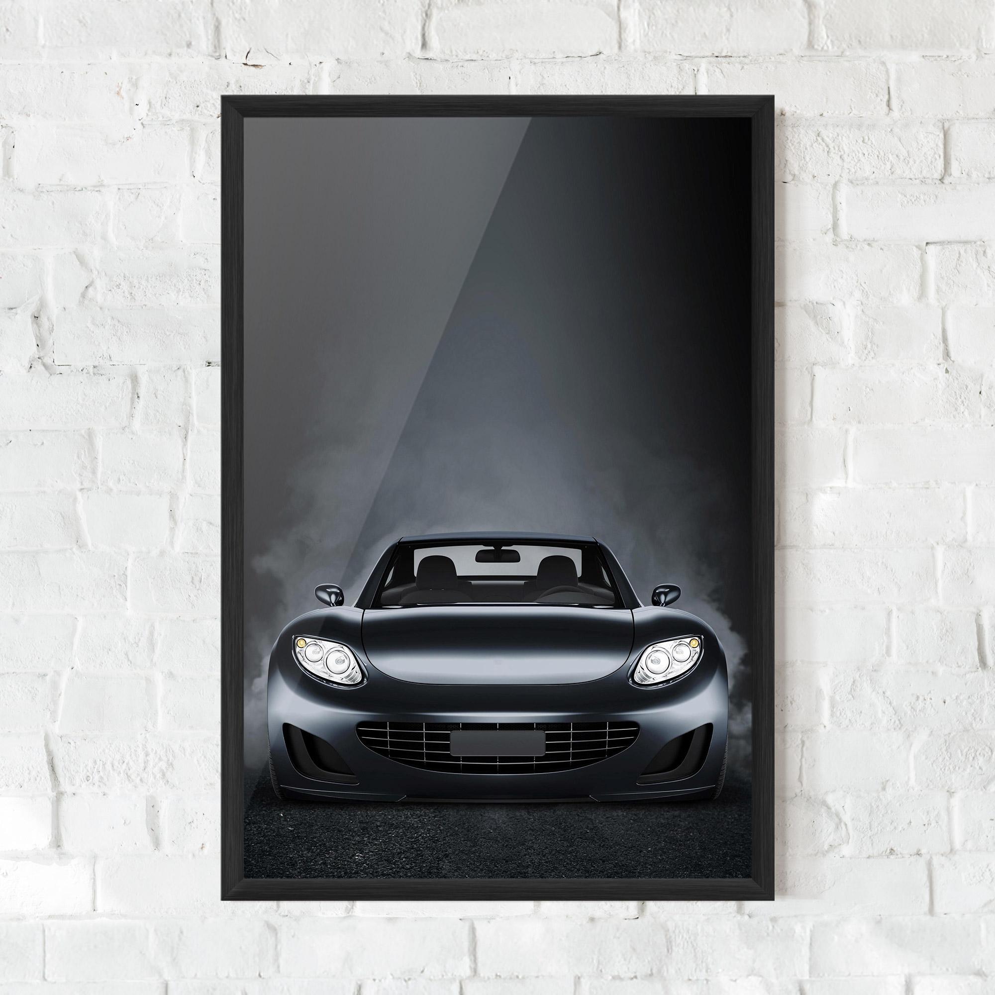 Gerahmte Poster Black Front Car mockup 0