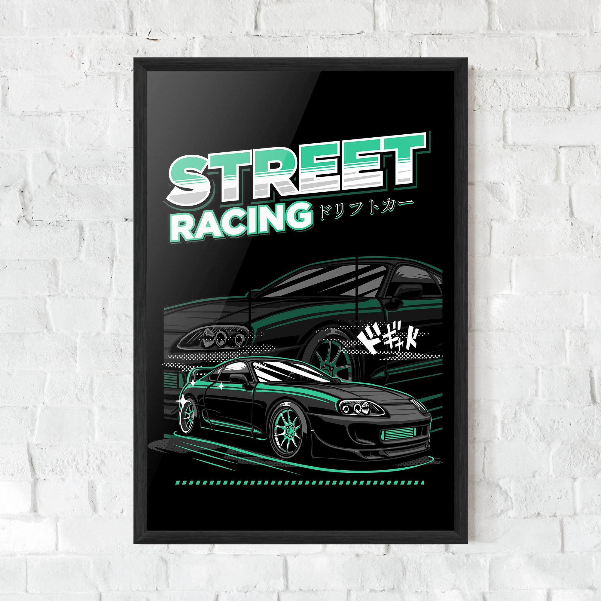 Gerahmte Poster Street Racing mockup 0