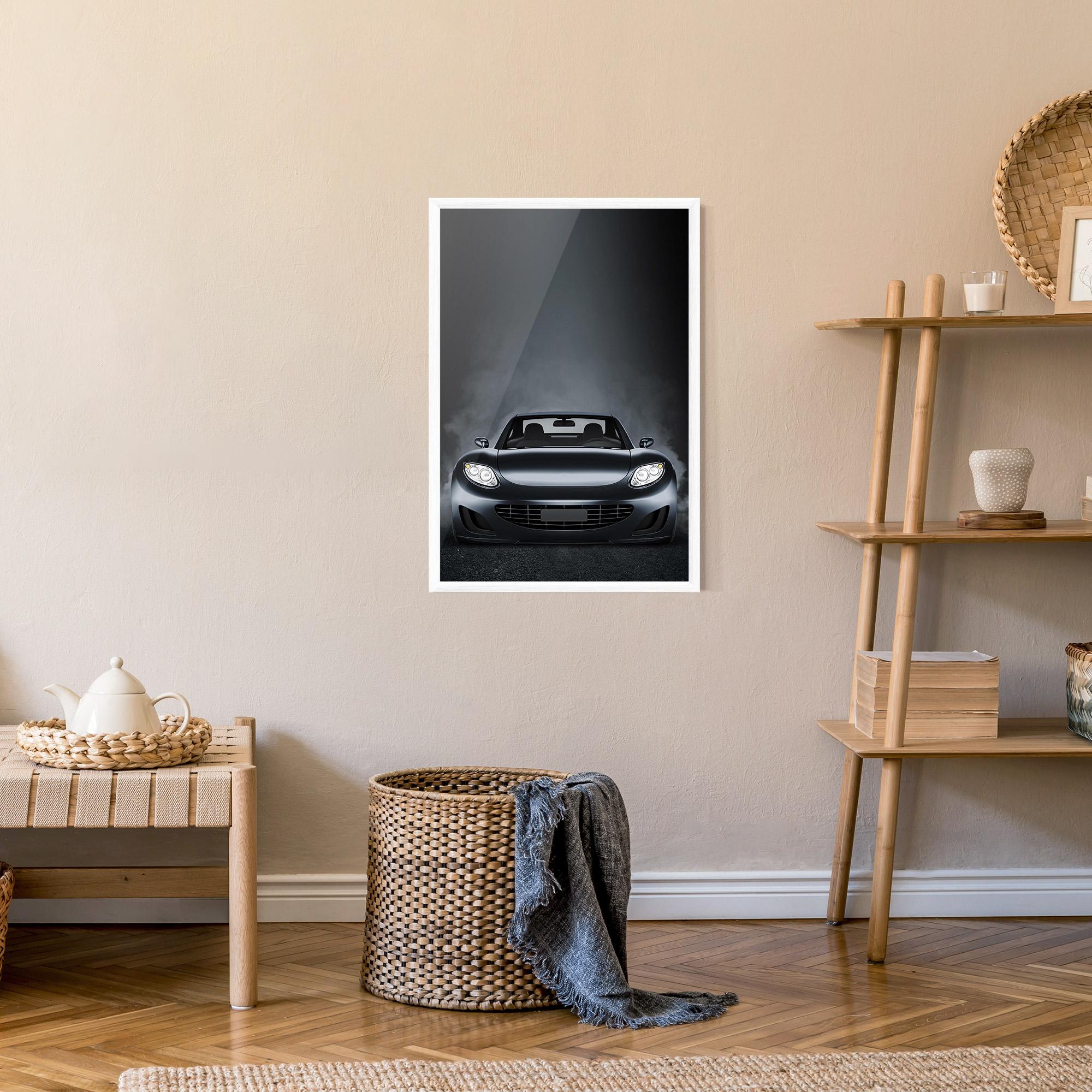 Gerahmte Poster Black Front Car mockup 9