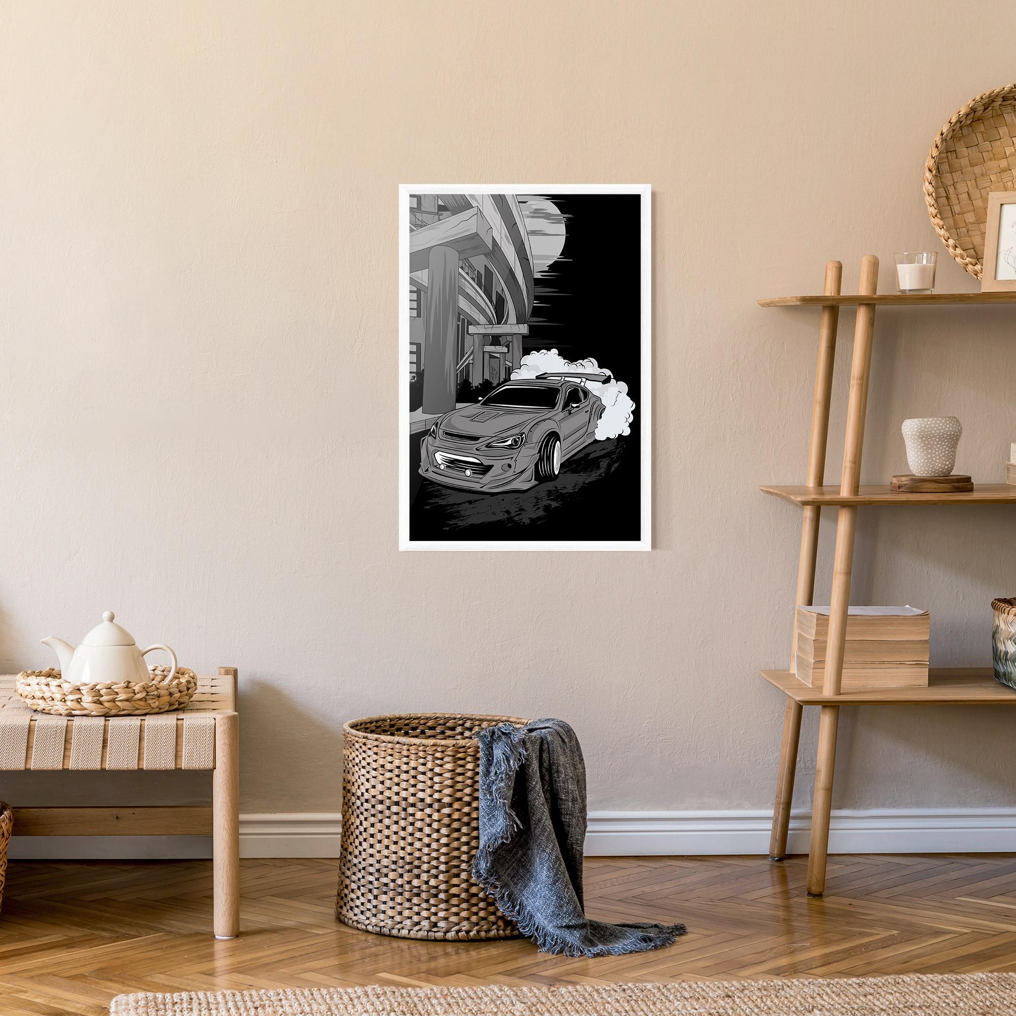Gerahmte Poster Grey Cool Car mockup 9