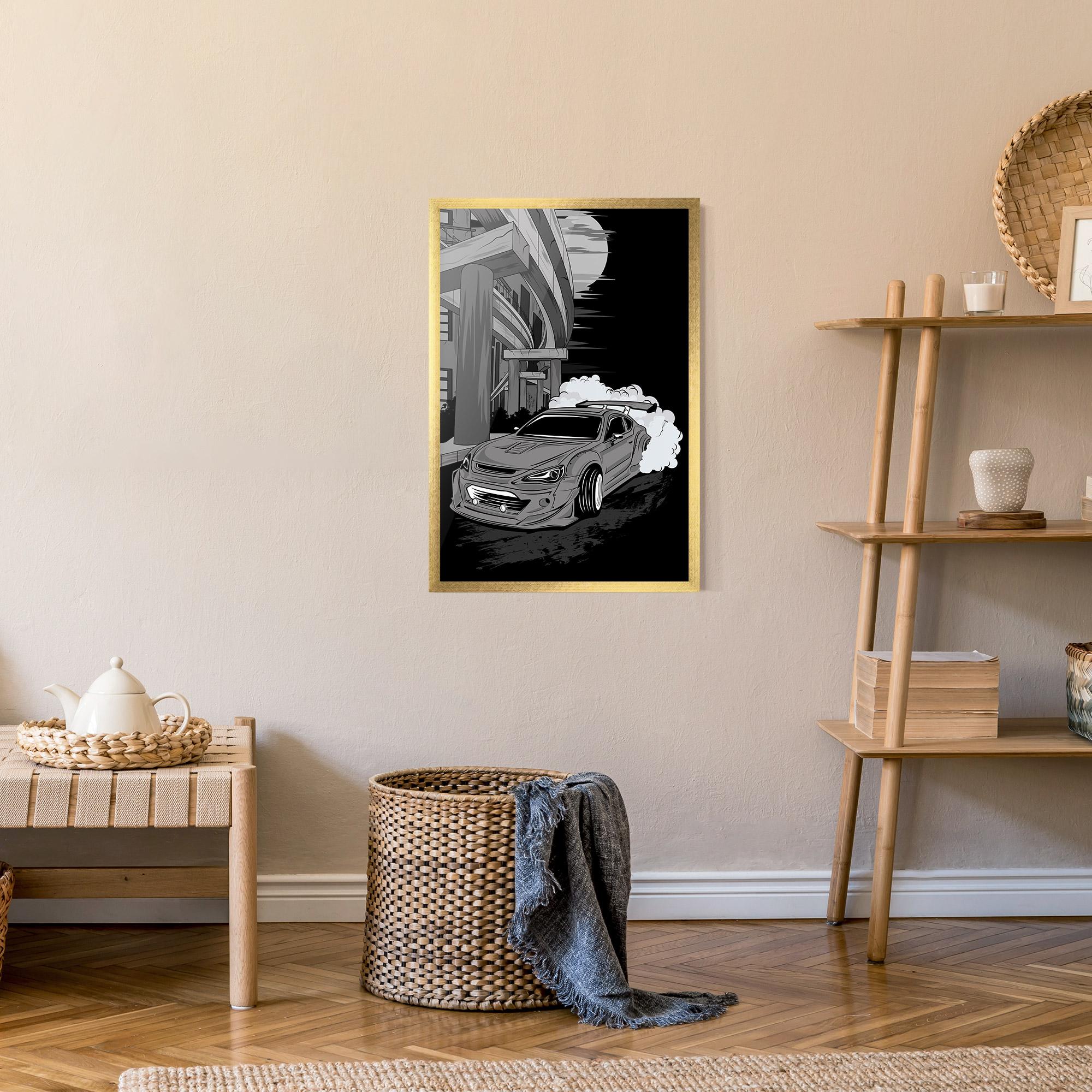 Gerahmte Poster Grey Cool Car mockup 9