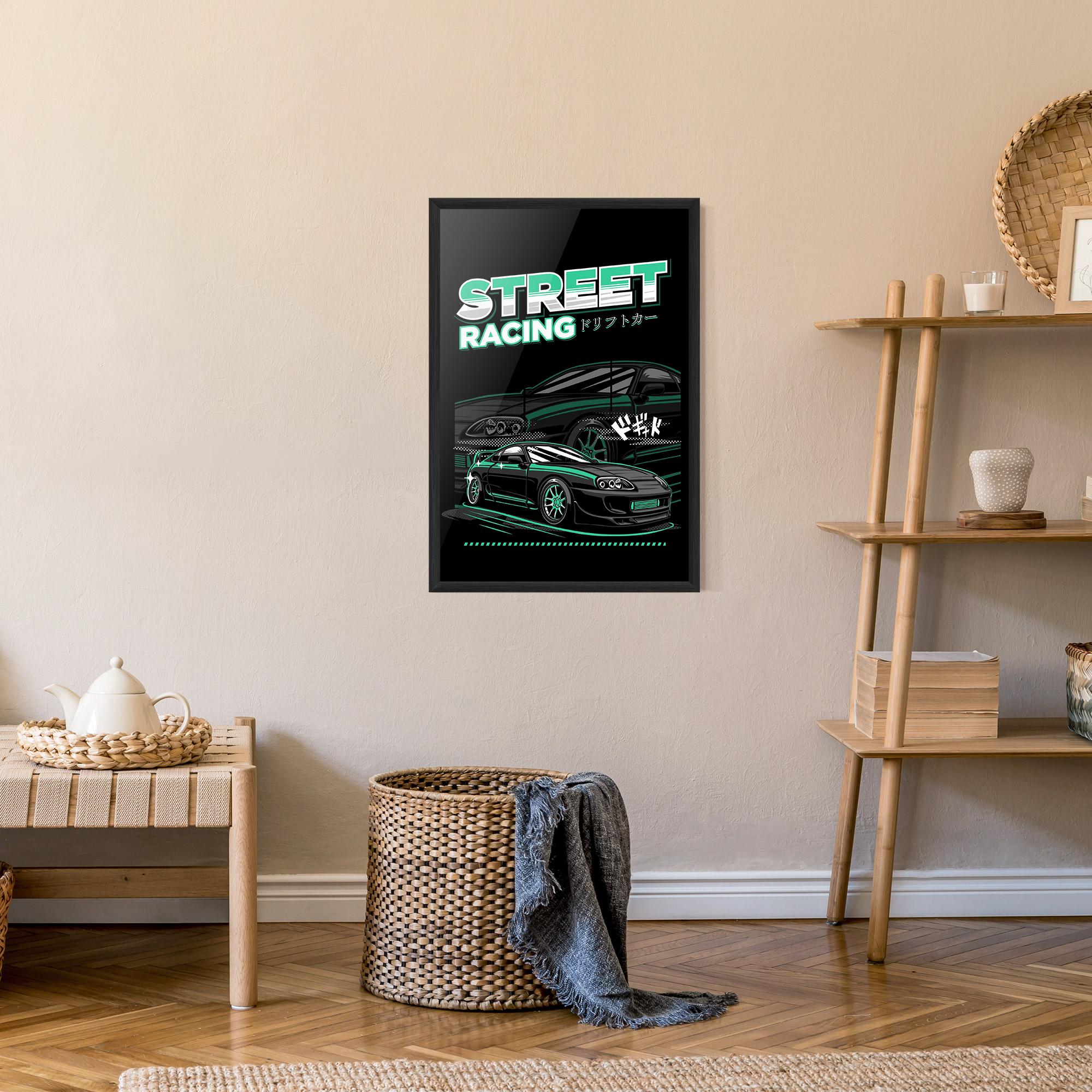 Gerahmte Poster Street Racing mockup 9