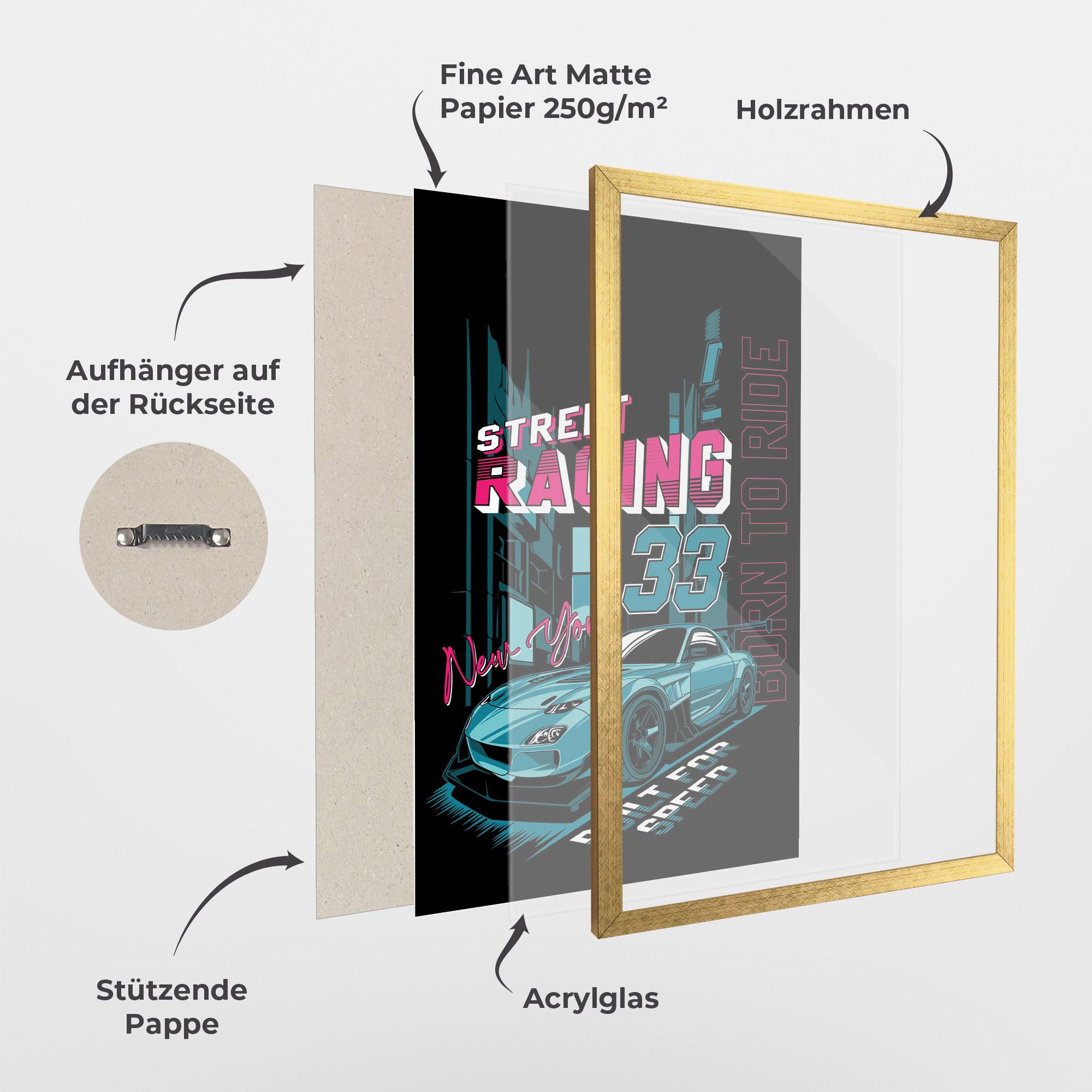 Blue Born To Ride mockup 1