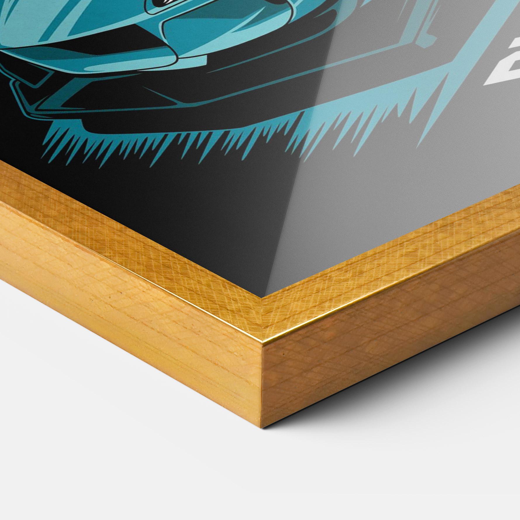 Gerahmte Poster Blue Born To Ride mockup 3