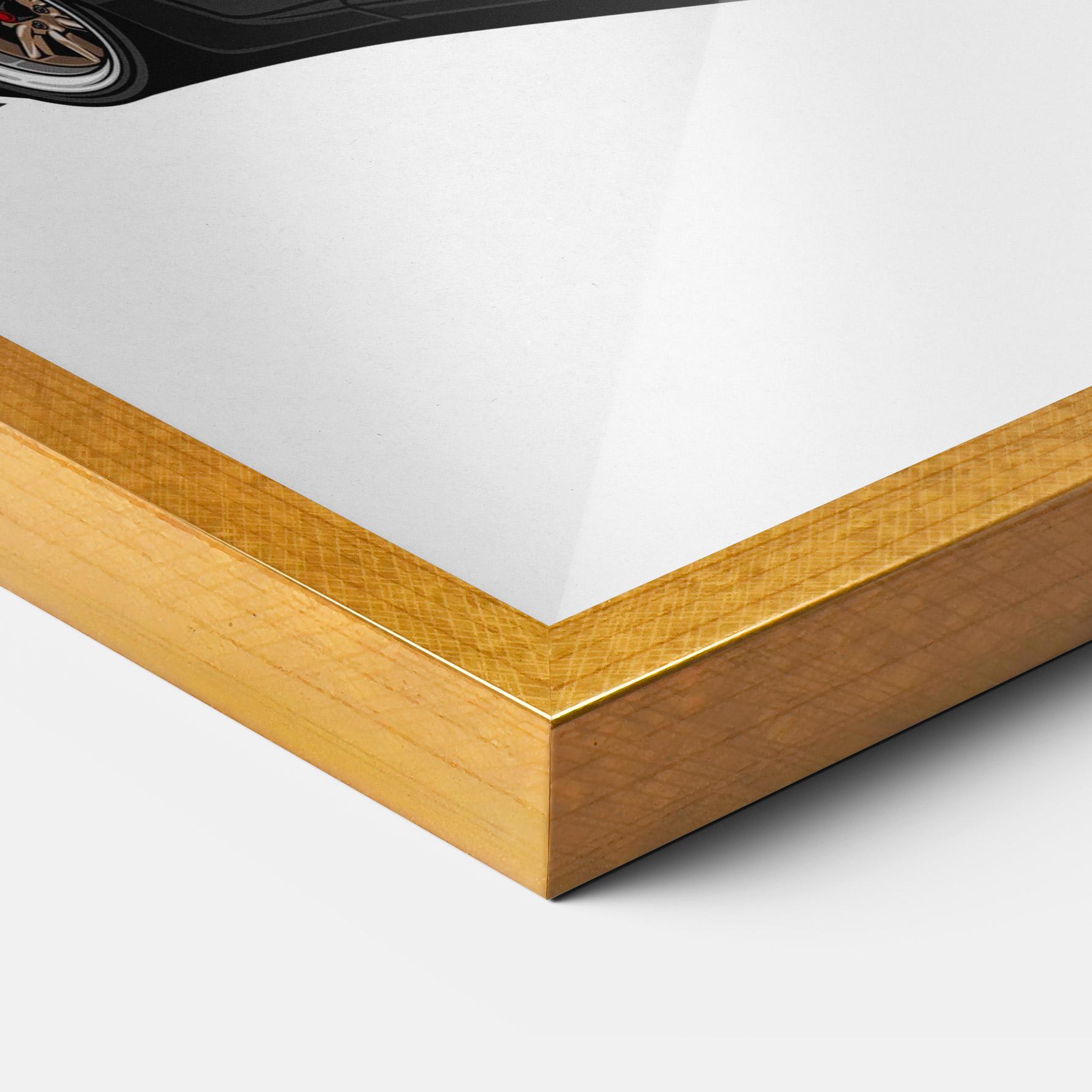 Gerahmte Poster Drift Purple Car mockup 3