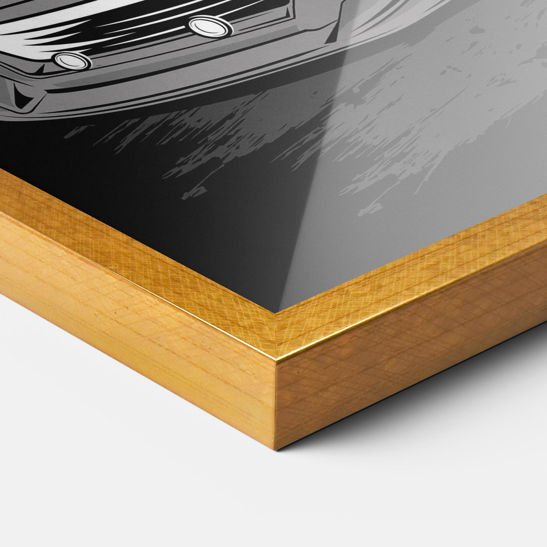 Gerahmte Poster Grey Cool Car mockup 3