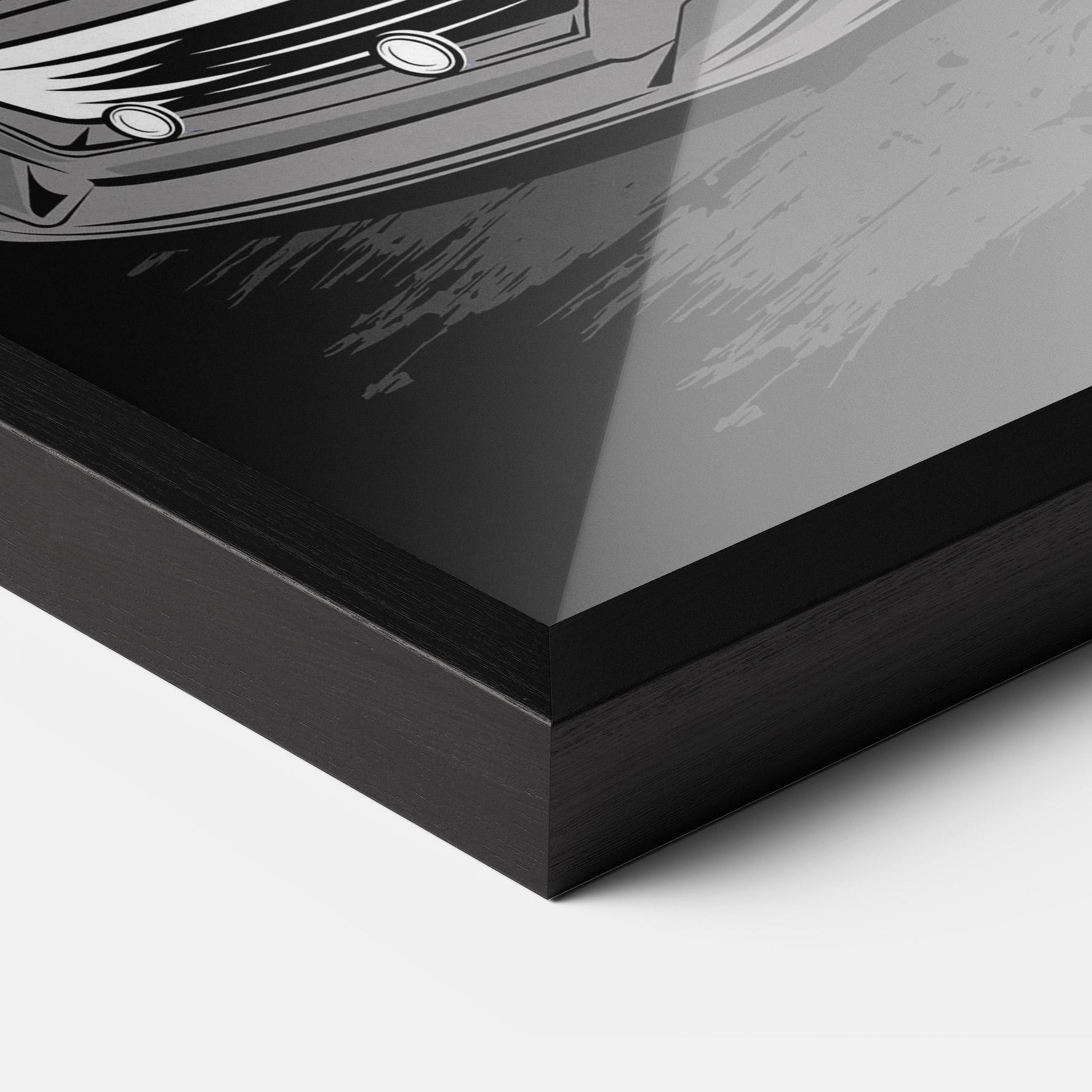 Gerahmte Poster Grey Cool Car mockup 3