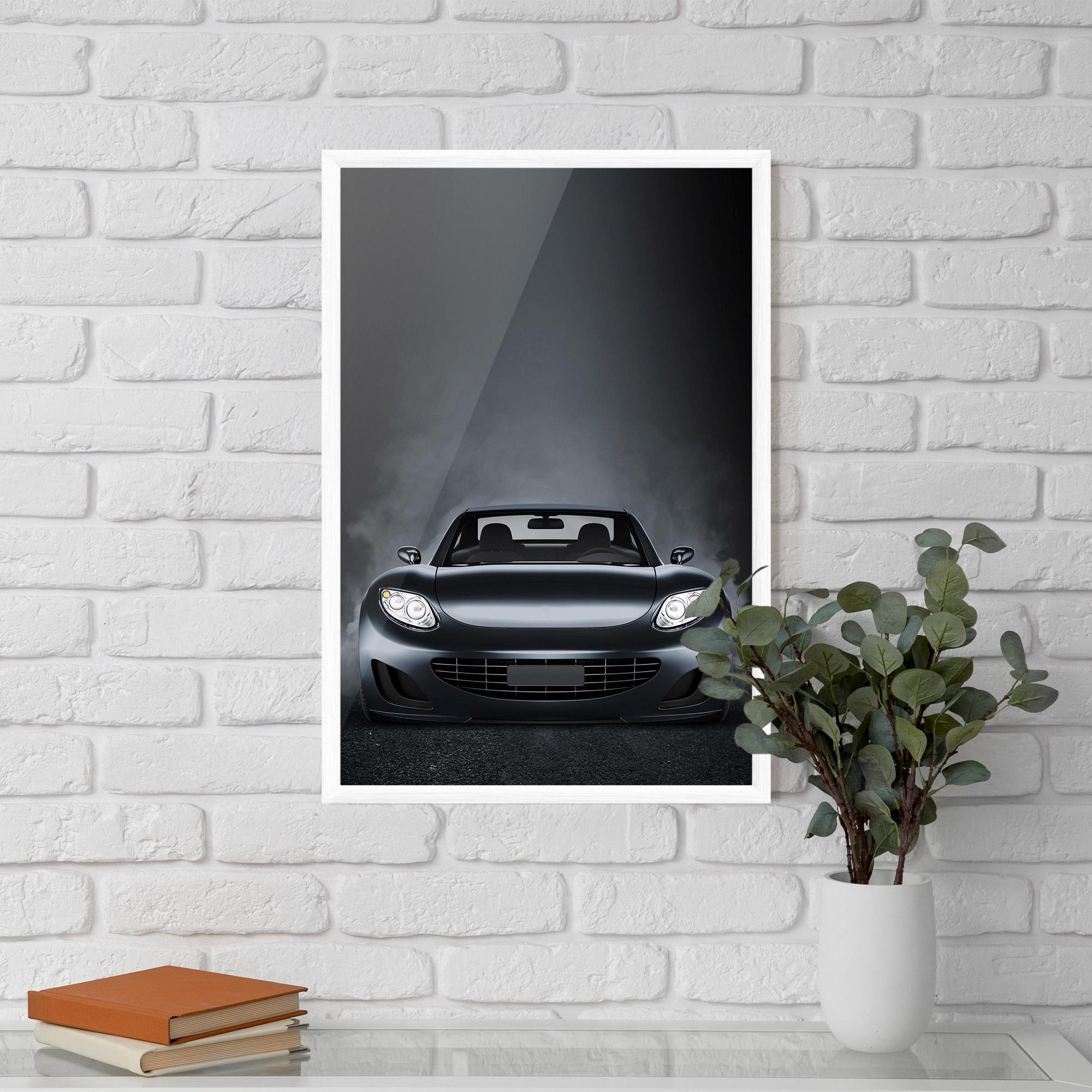 Gerahmte Poster Black Front Car mockup 5