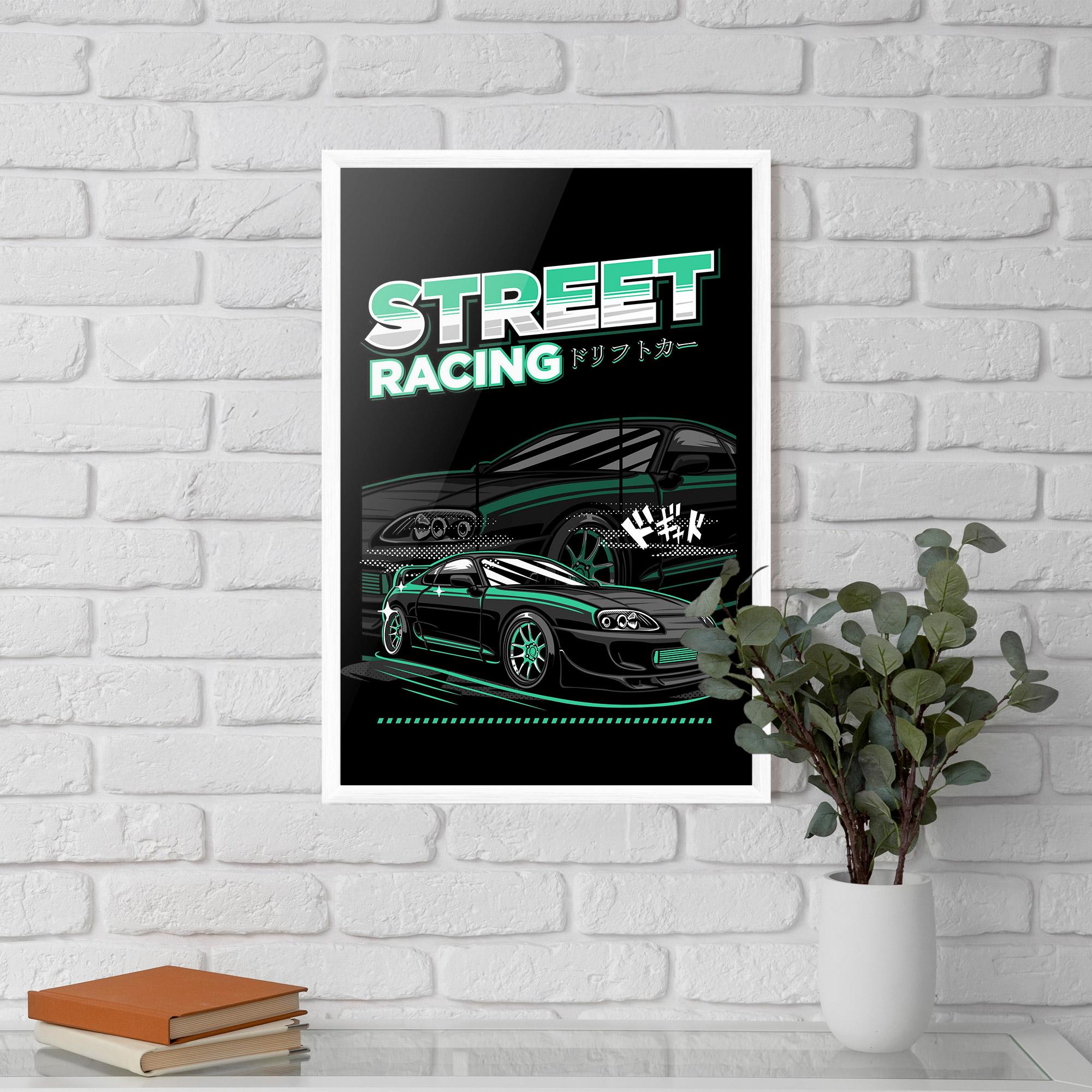 Gerahmte Poster Street Racing mockup 5