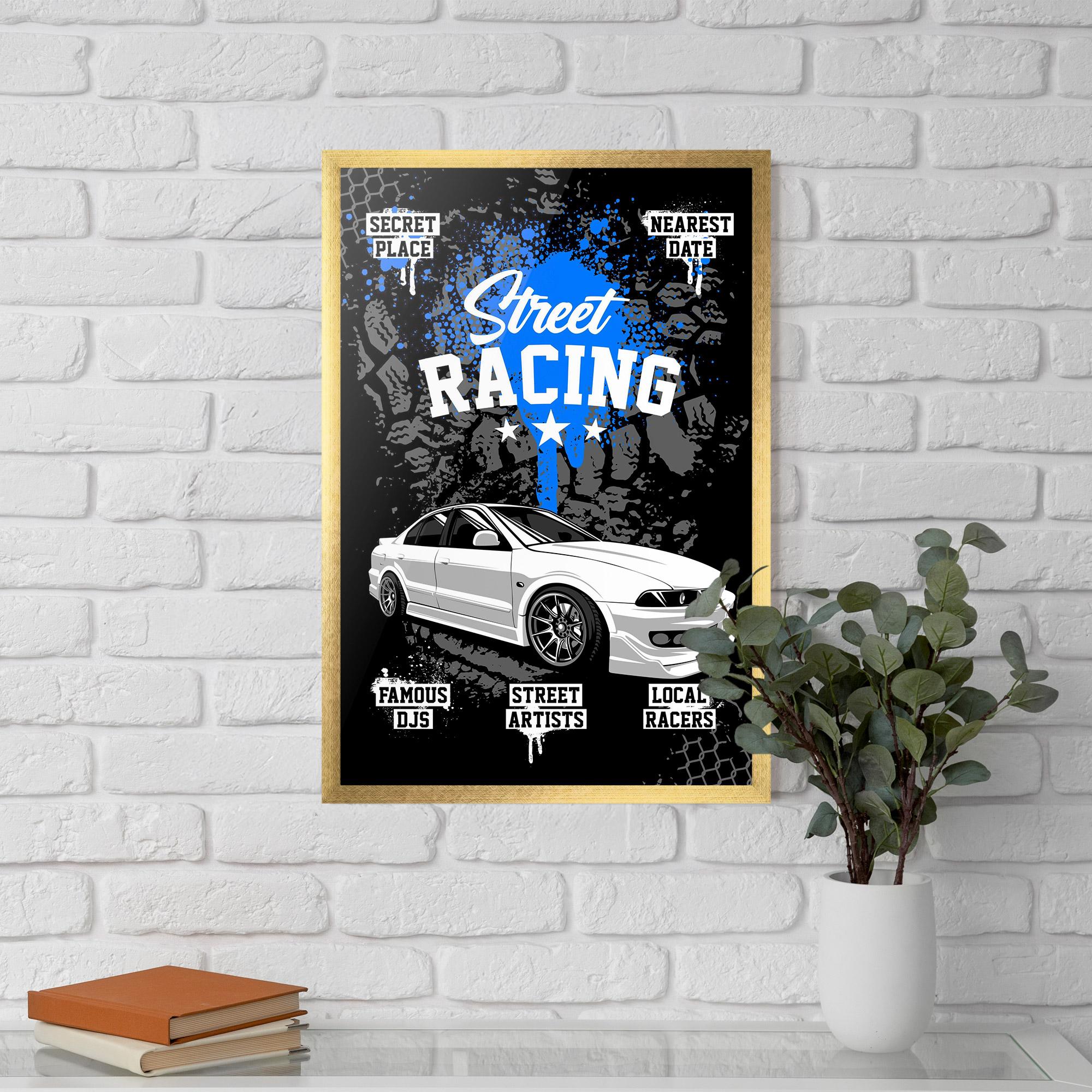 Gerahmte Poster Street Racing Art mockup 5