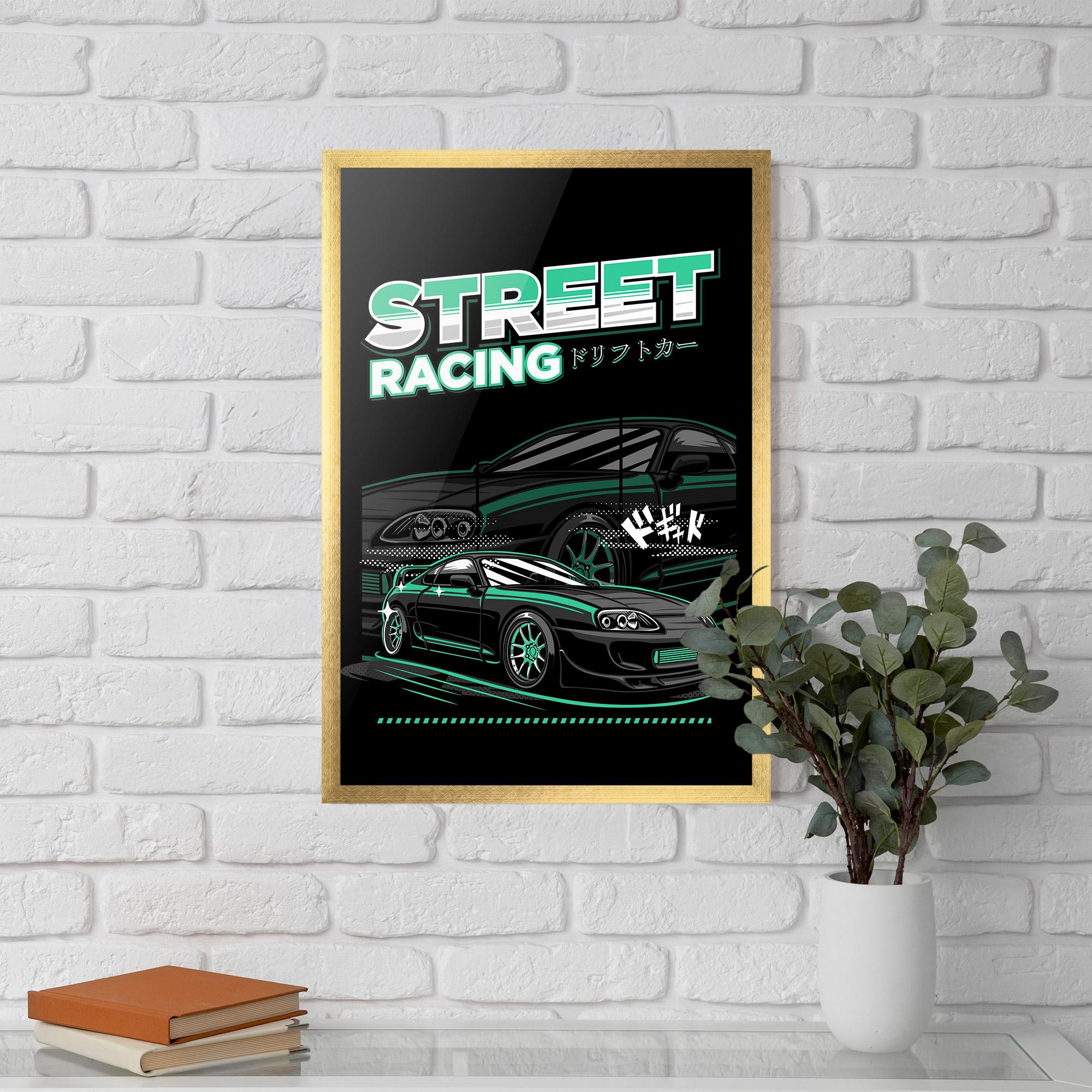 Gerahmte Poster Street Racing mockup 5