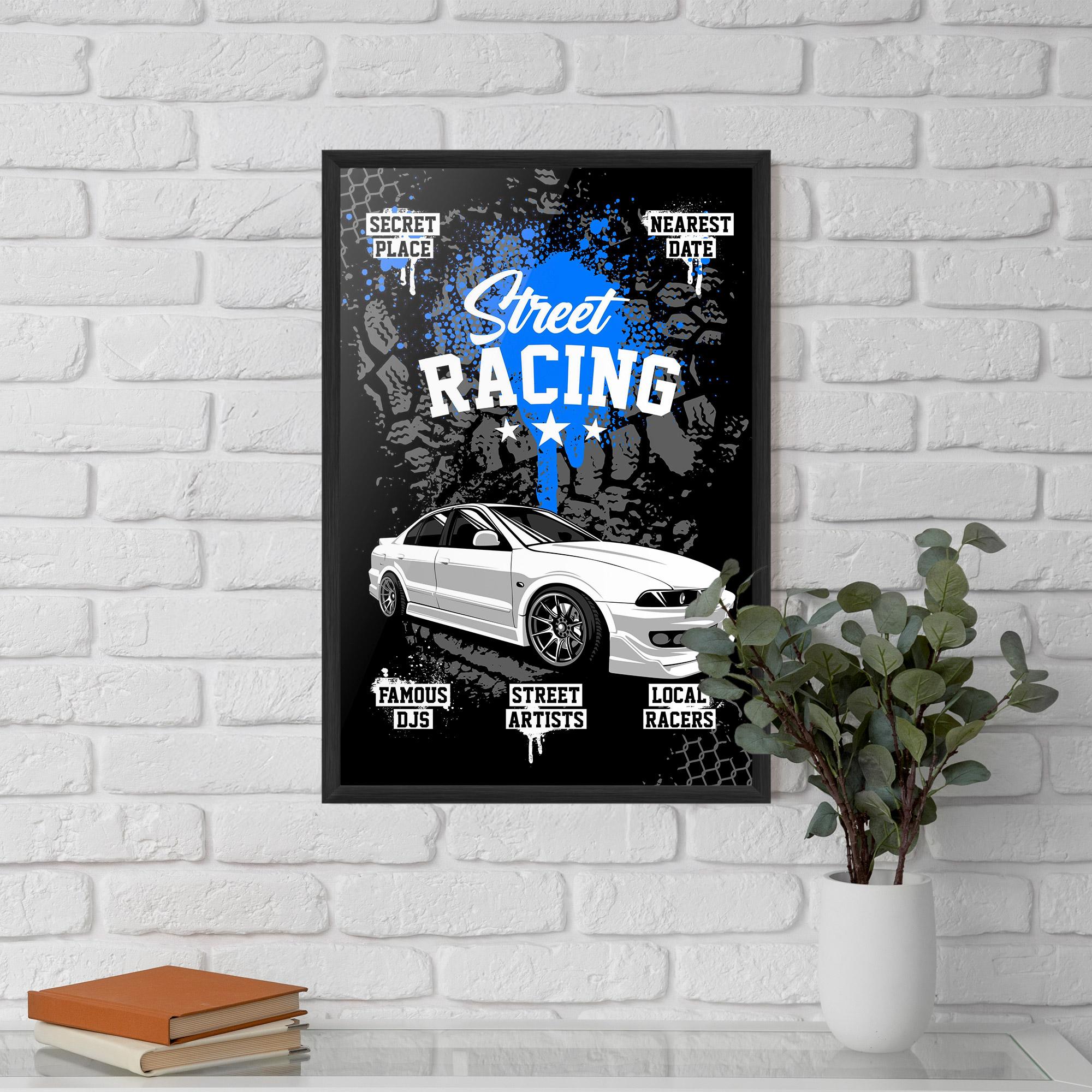 Gerahmte Poster Street Racing Art mockup 5