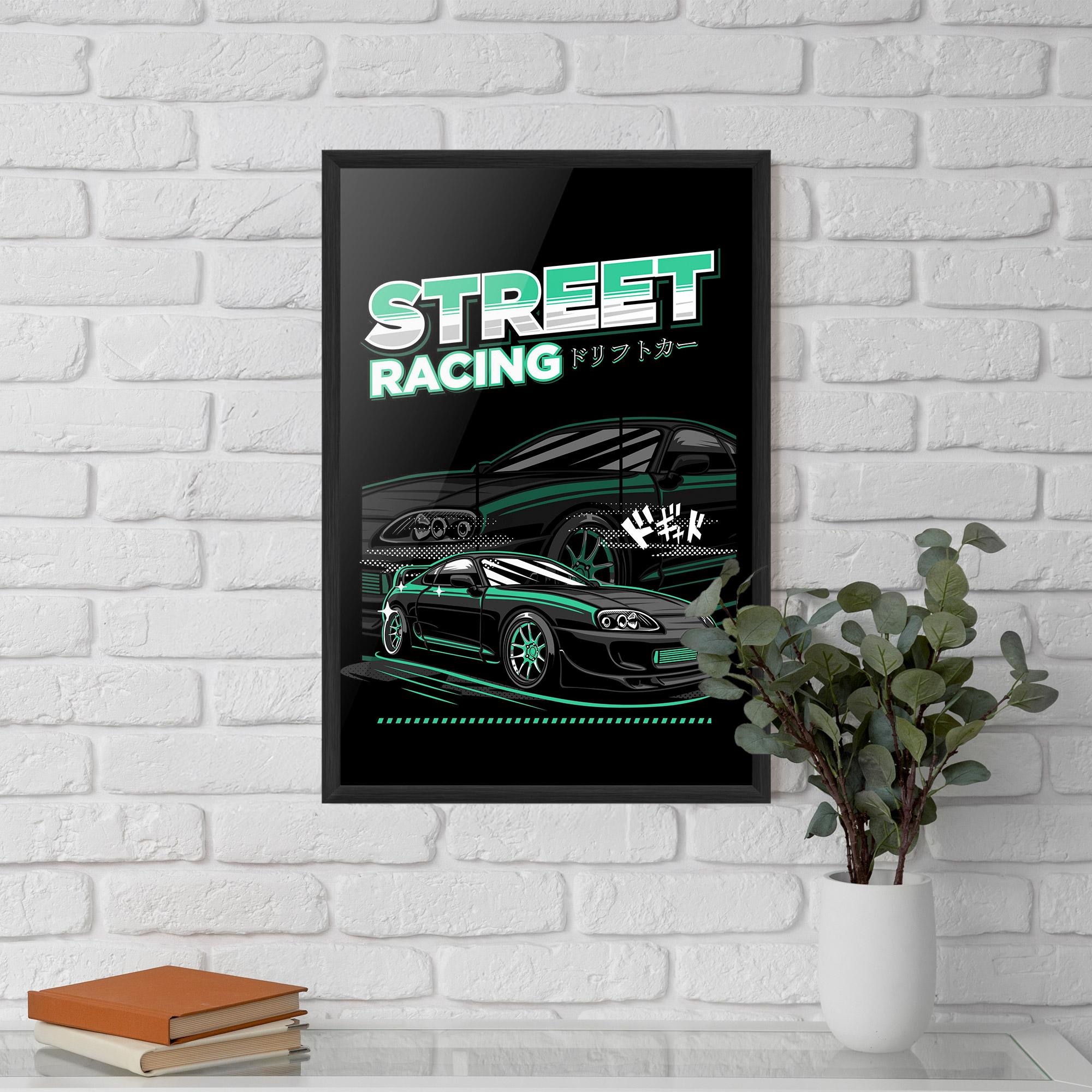 Gerahmte Poster Street Racing mockup 5