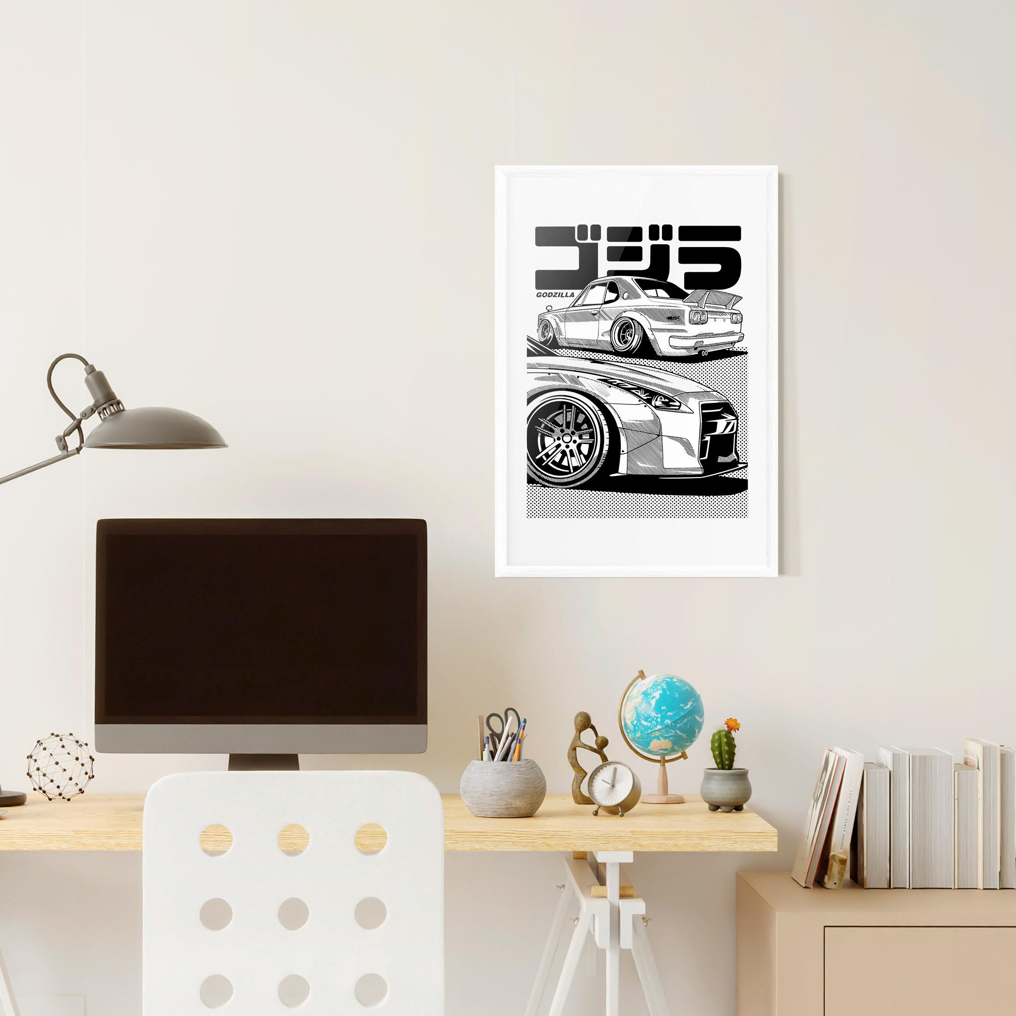 Gerahmte Poster Japanese Car mockup 6