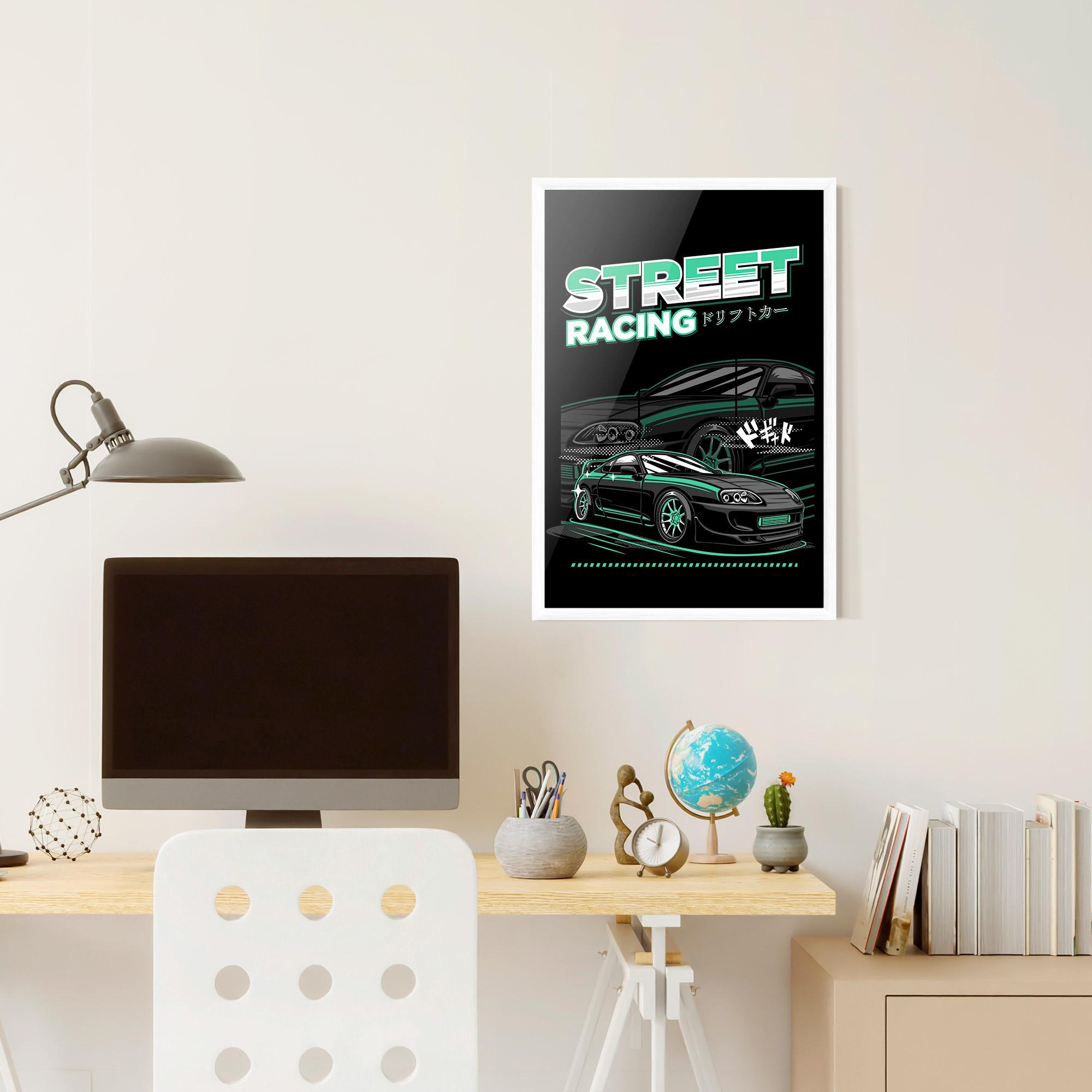 Gerahmte Poster Street Racing mockup 6