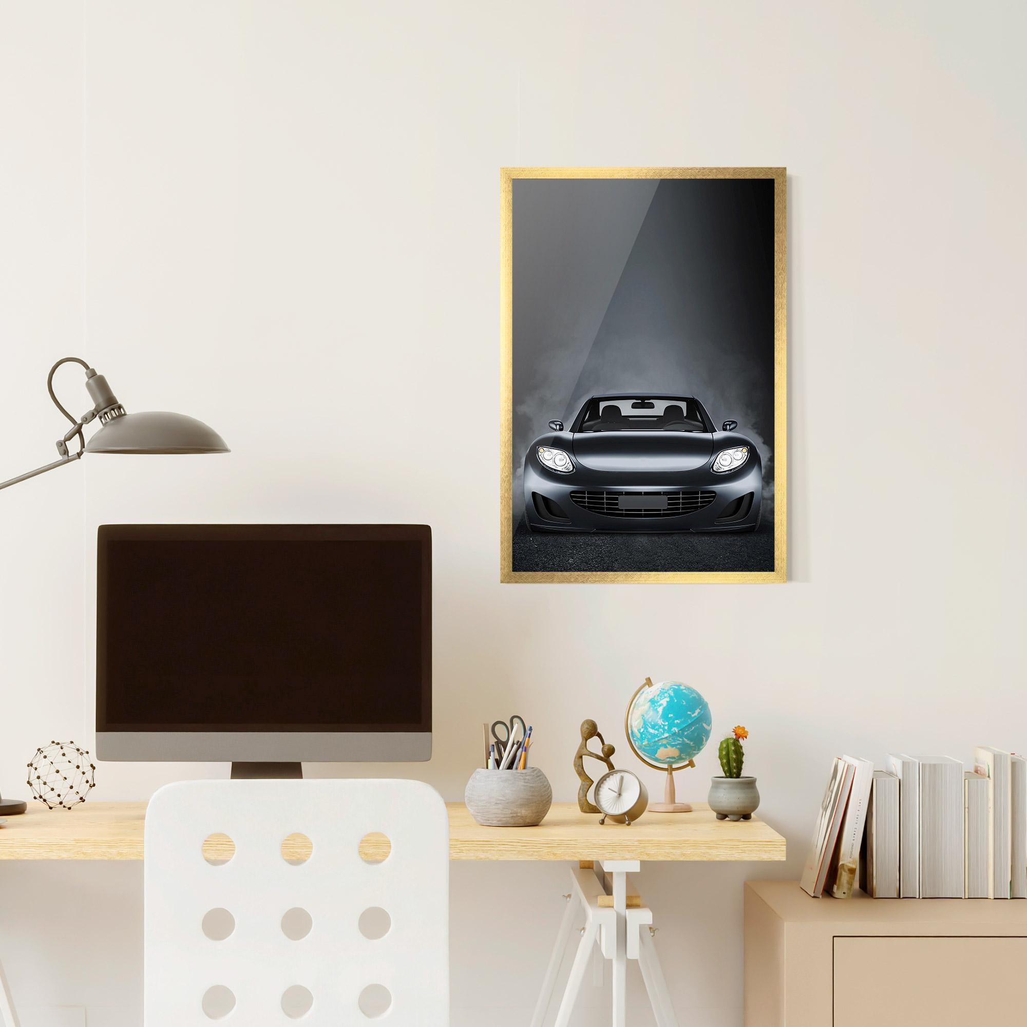 Gerahmte Poster Black Front Car mockup 6