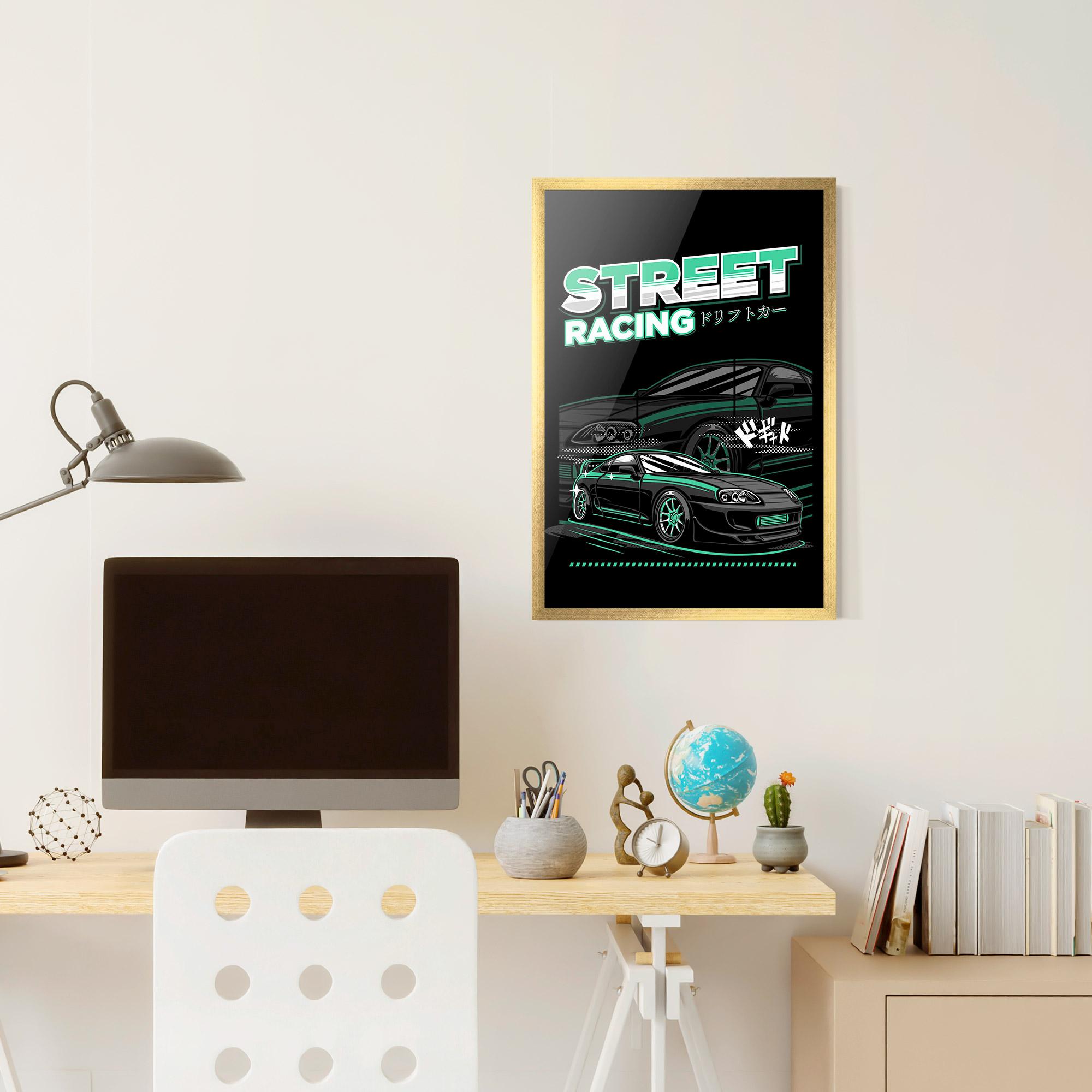 Gerahmte Poster Street Racing mockup 6