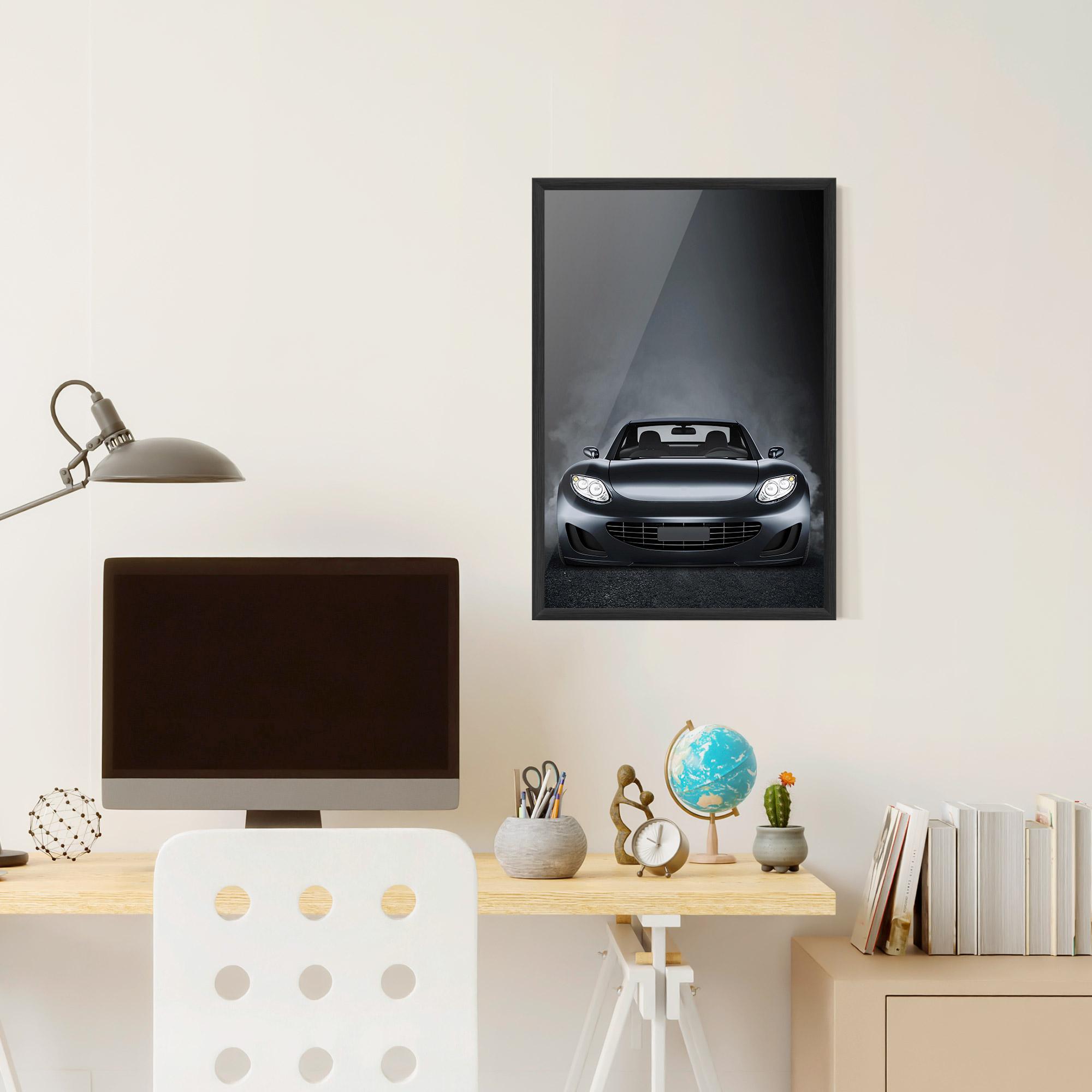 Gerahmte Poster Black Front Car mockup 6
