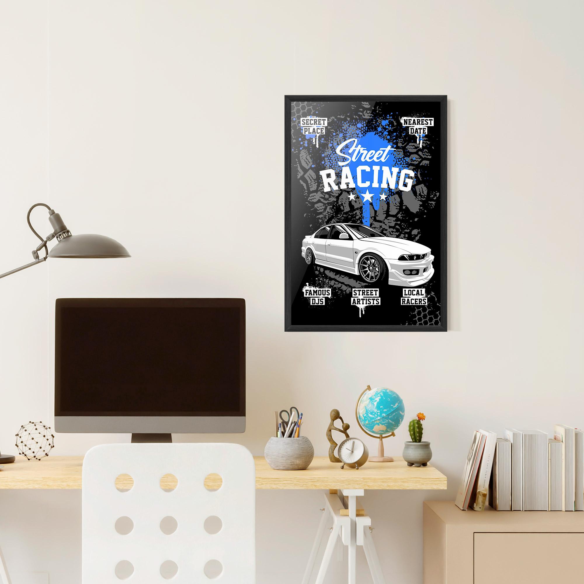 Gerahmte Poster Street Racing Art mockup 6