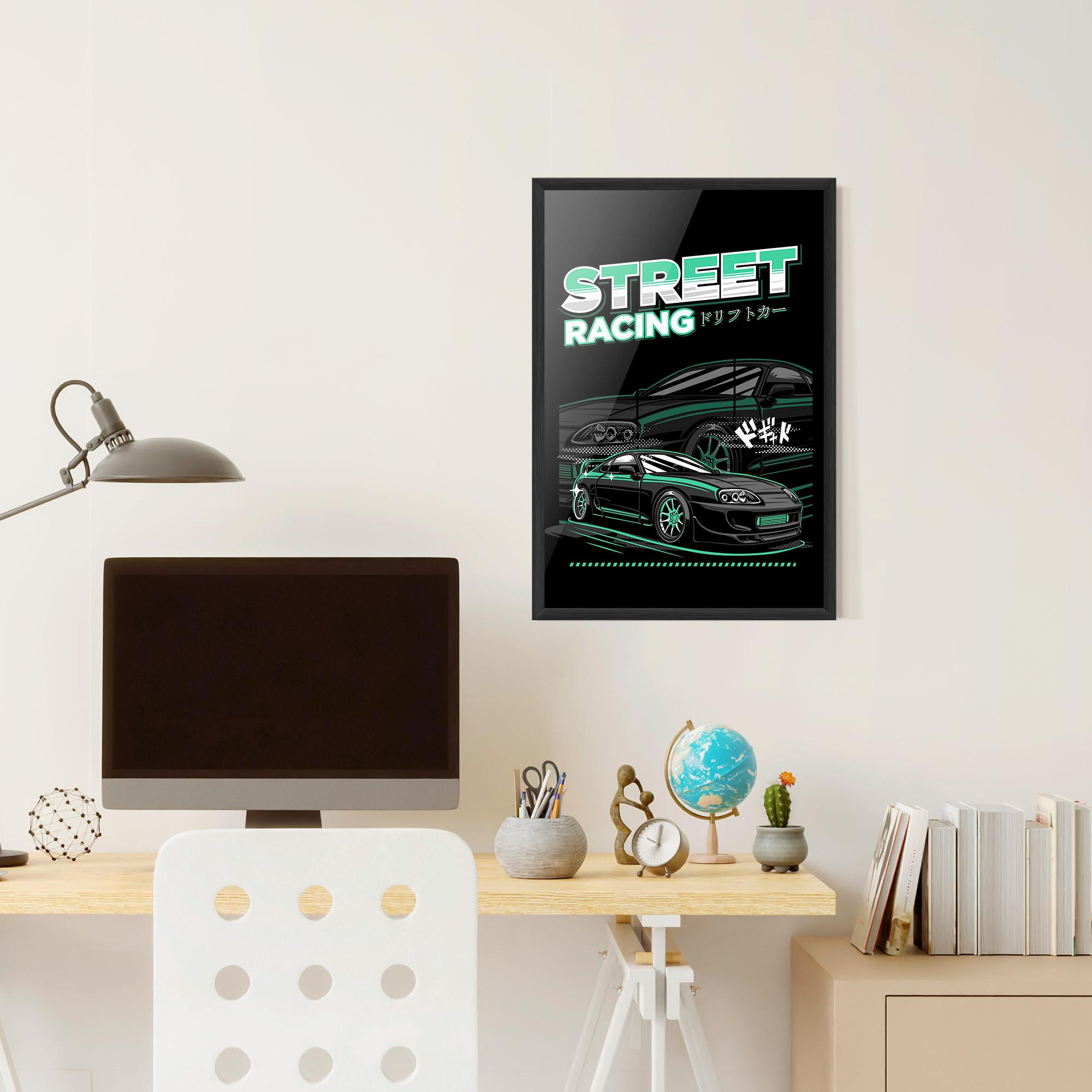 Gerahmte Poster Street Racing mockup 6