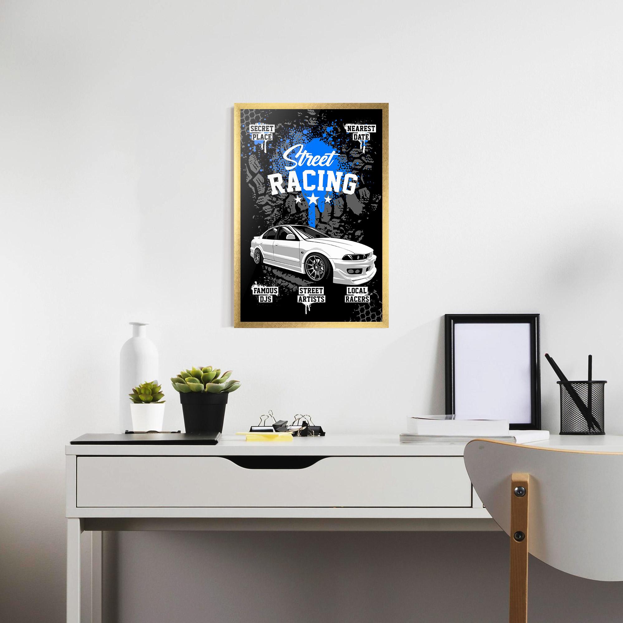 Gerahmte Poster Street Racing Art mockup 7