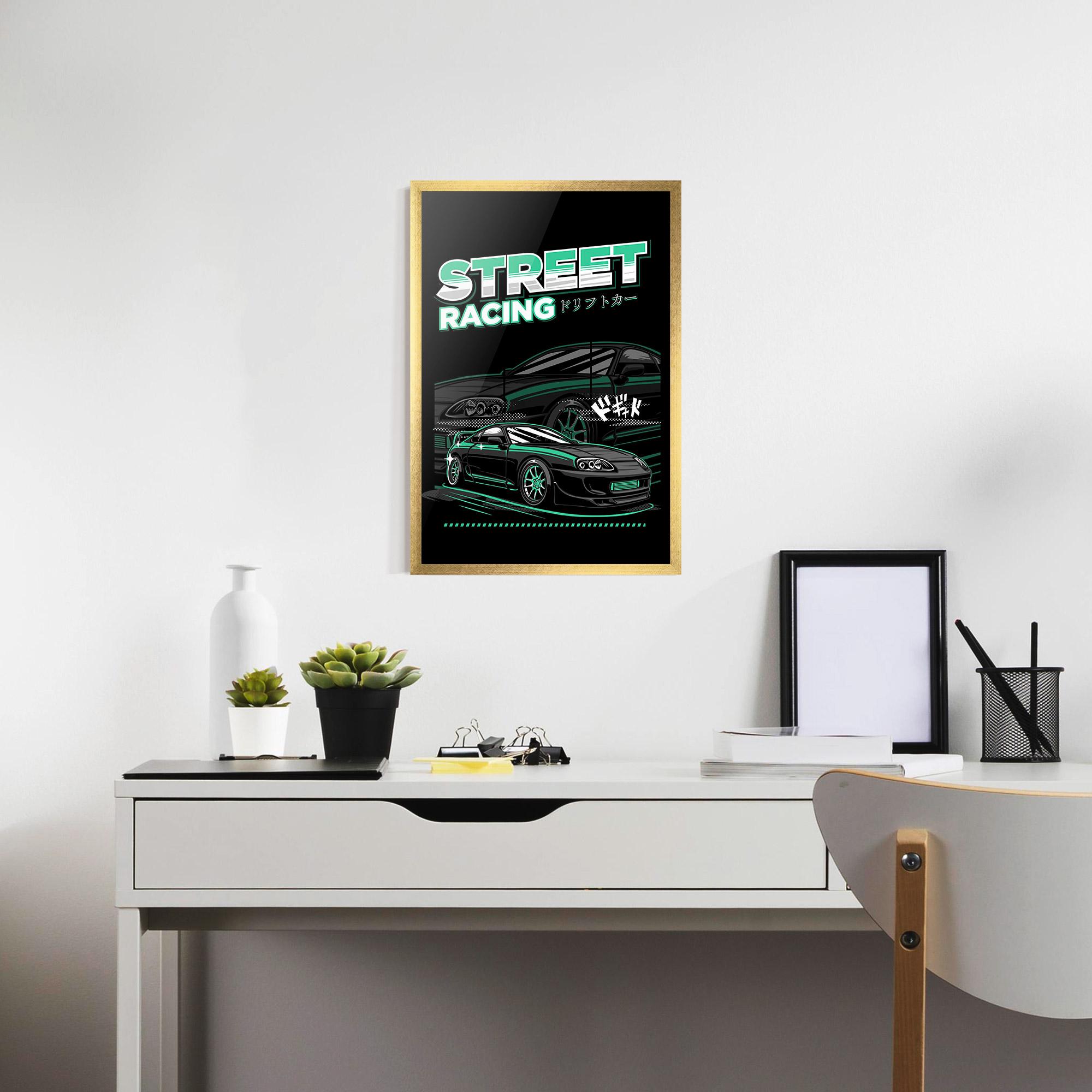Gerahmte Poster Street Racing mockup 7