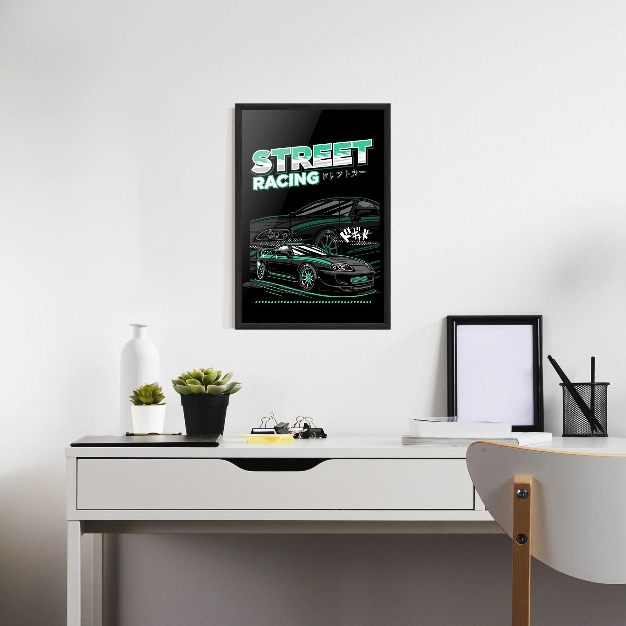 Gerahmte Poster Street Racing mockup 7