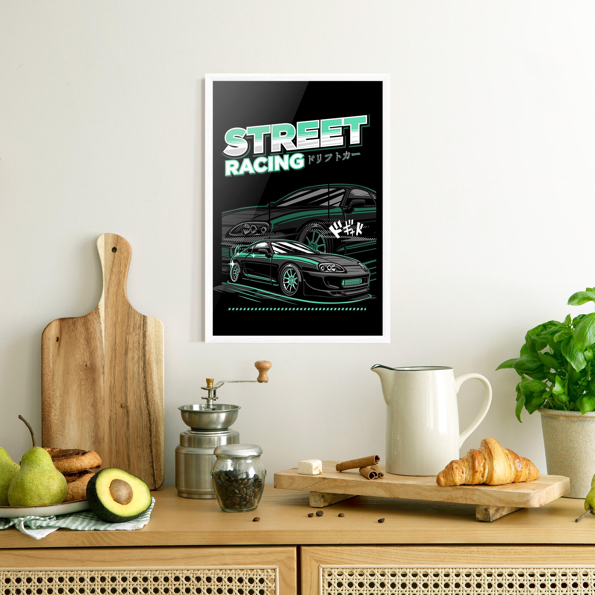 Gerahmte Poster Street Racing mockup 8