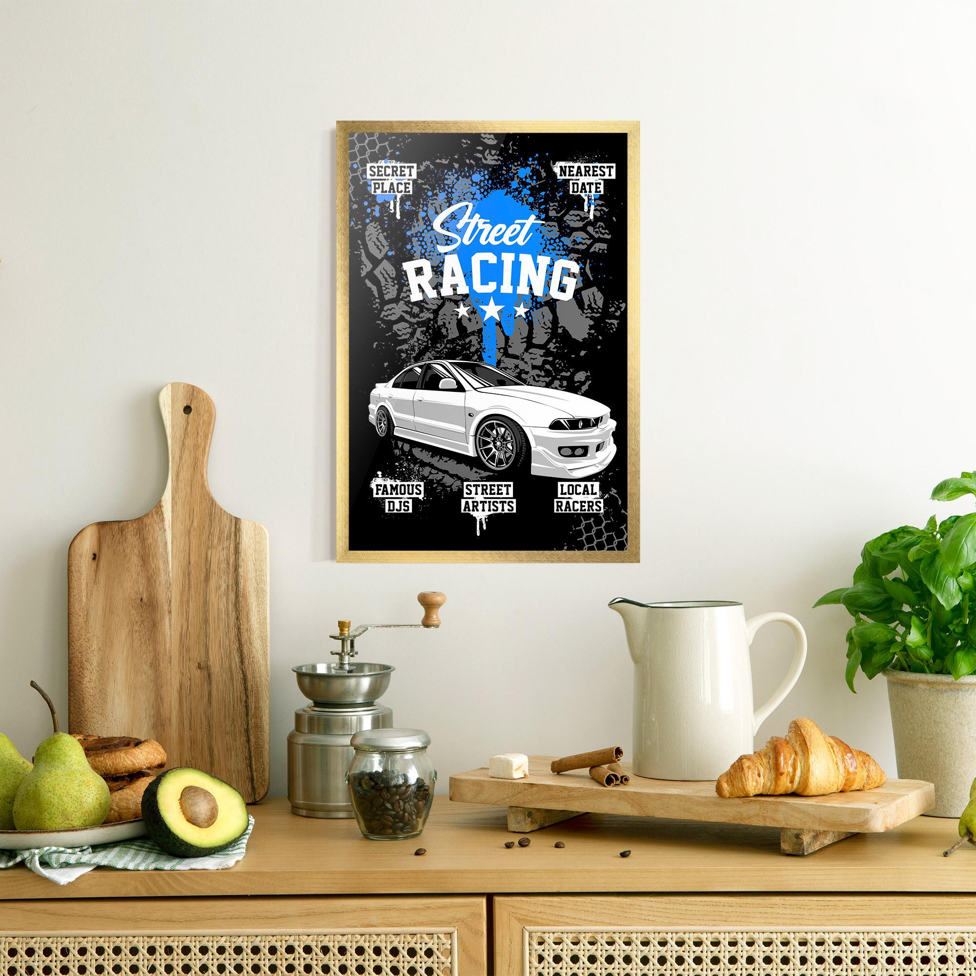 Gerahmte Poster Street Racing Art mockup 8
