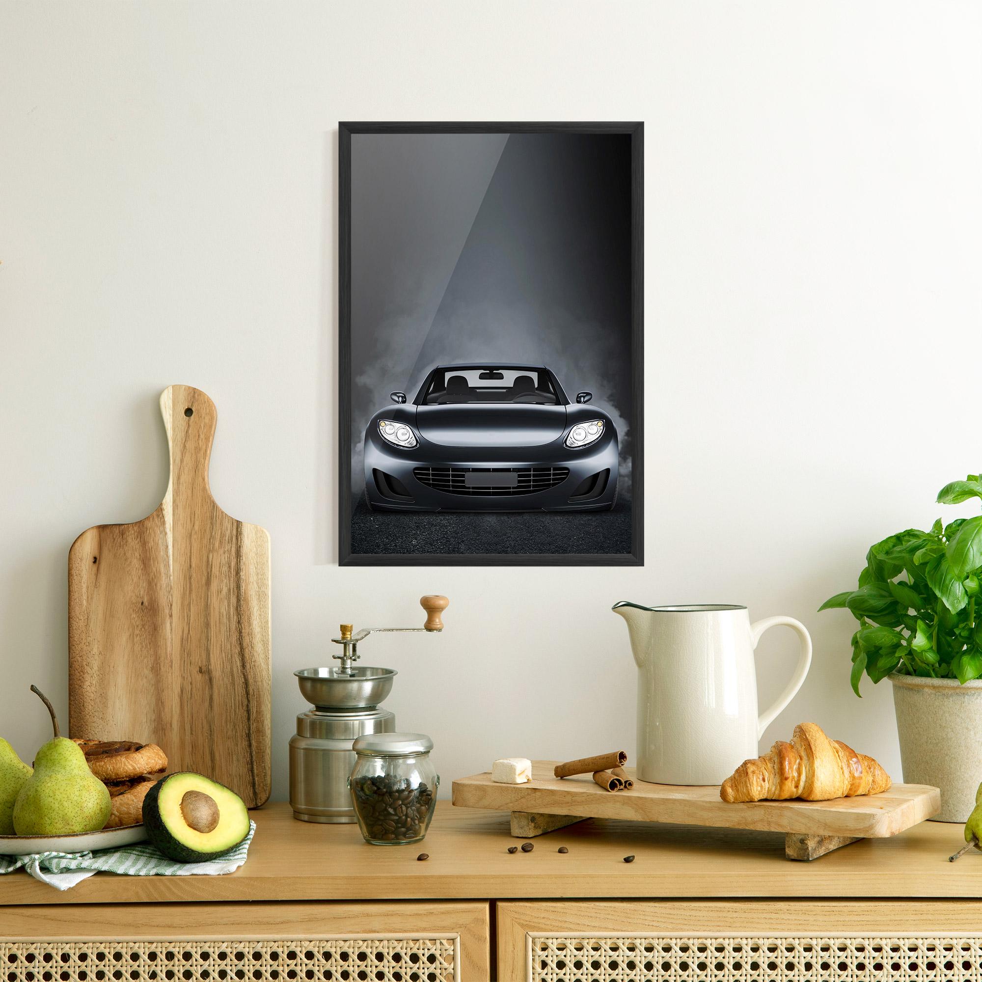 Gerahmte Poster Black Front Car mockup 8