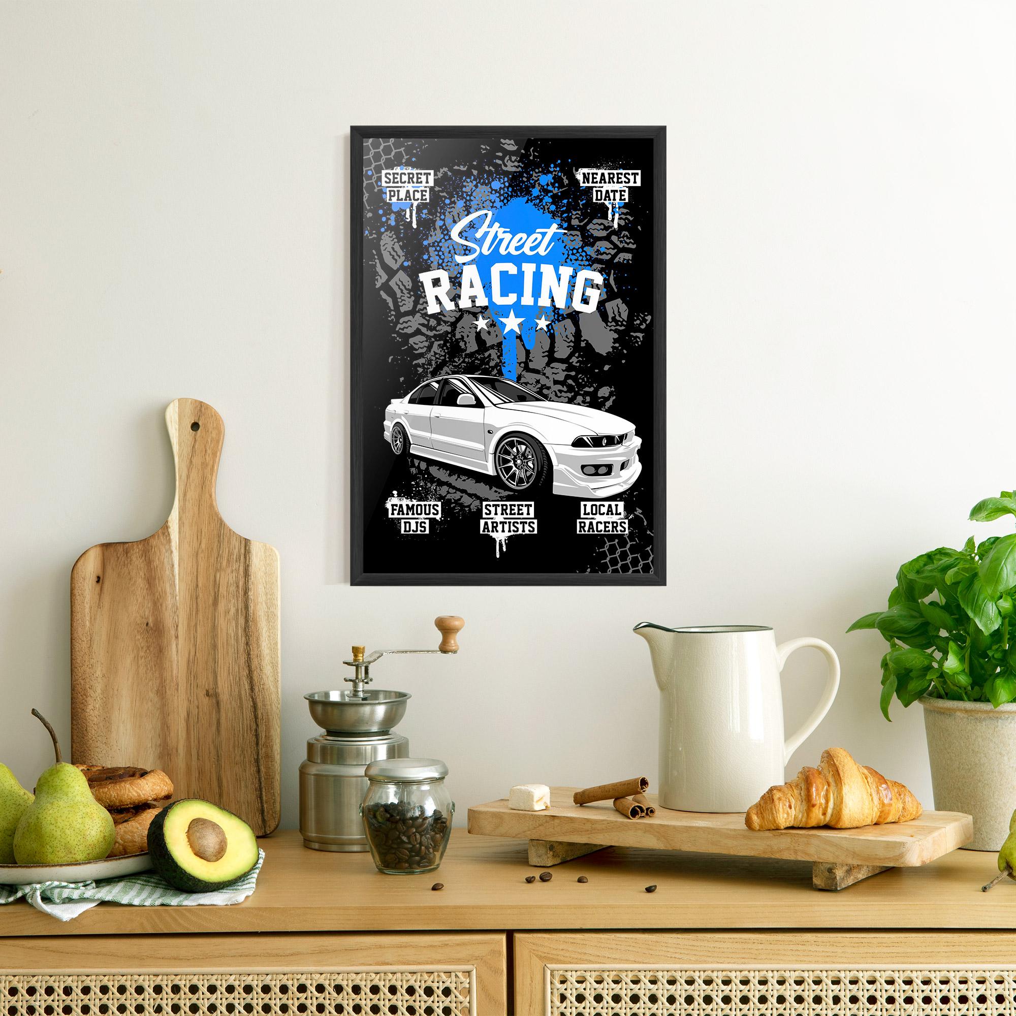 Gerahmte Poster Street Racing Art mockup 8